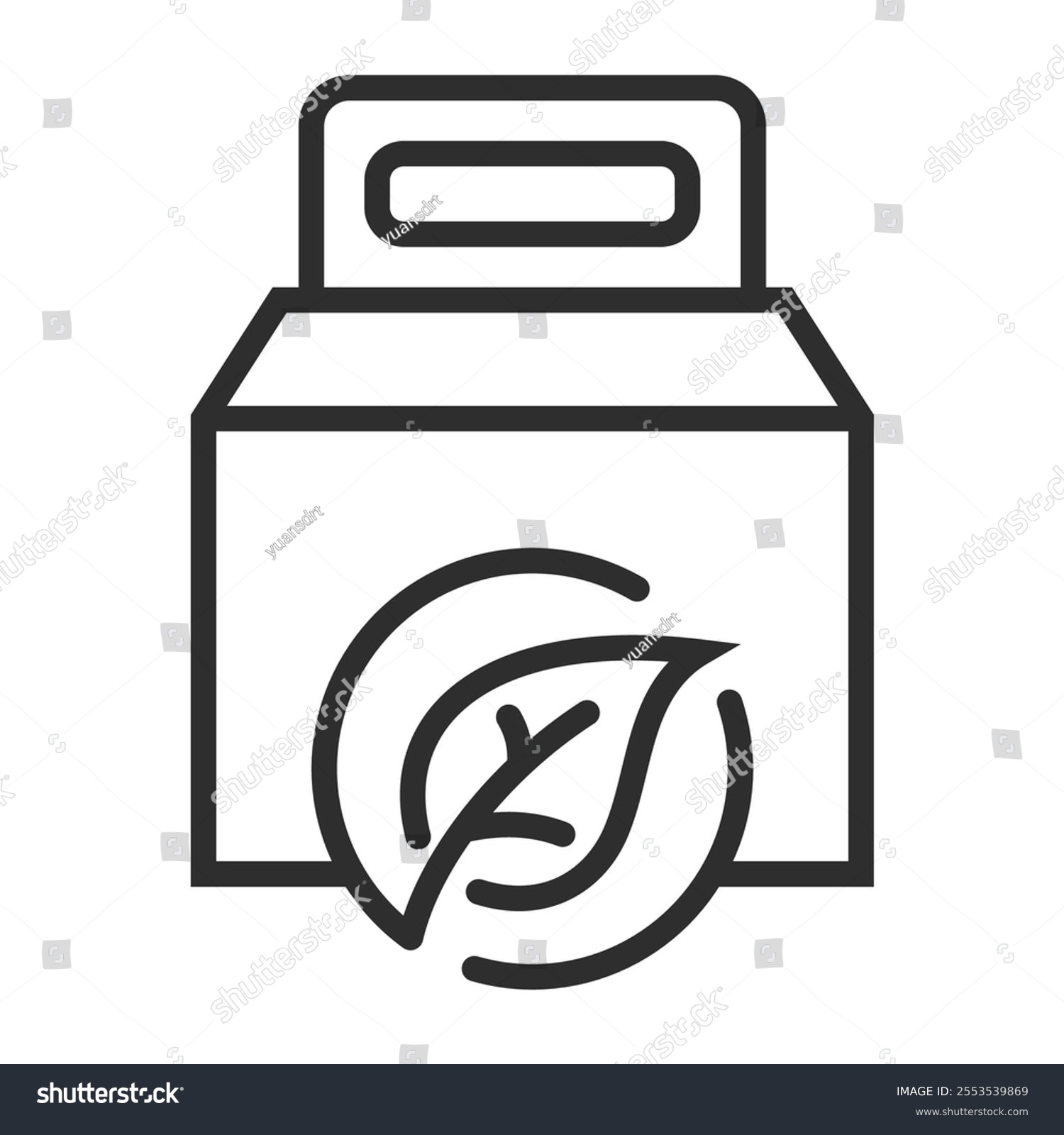 recommend clip art: Eco packaging outline icon, editable vector illustration and transparent graphic element. Isolated on white background
