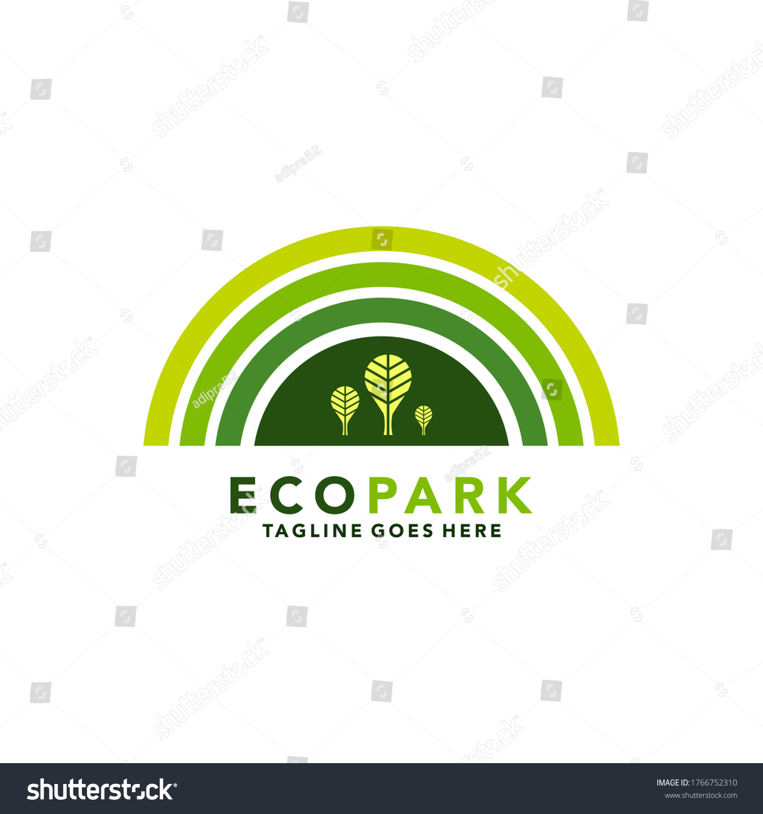 Eco Park Vector Logo Template Stock Vector (Royalty Free) 1766752310 Shutterstock