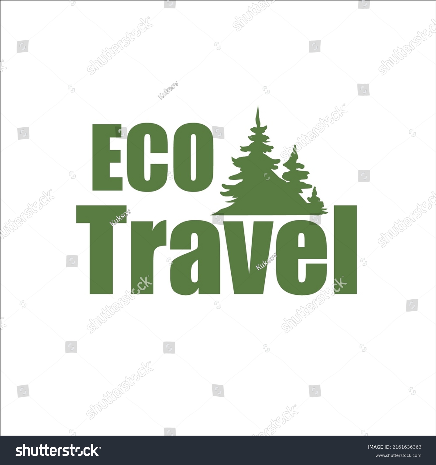 Eco Travel Vector Logo Ecotravel Tourism Stock Vector (Royalty Free ...