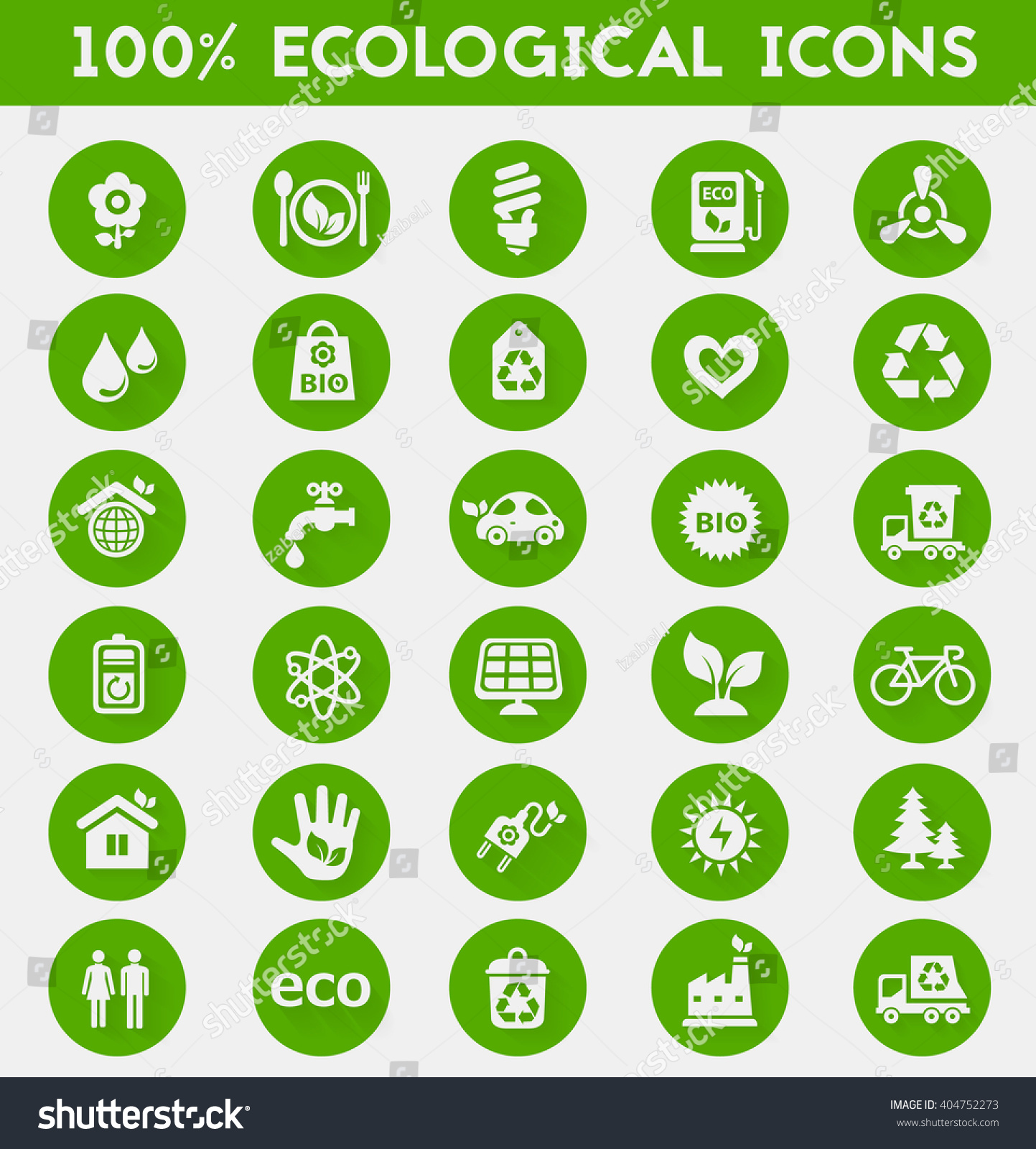 Ecological Icons Collection Stock Vector (Royalty Free) 404752273 ...