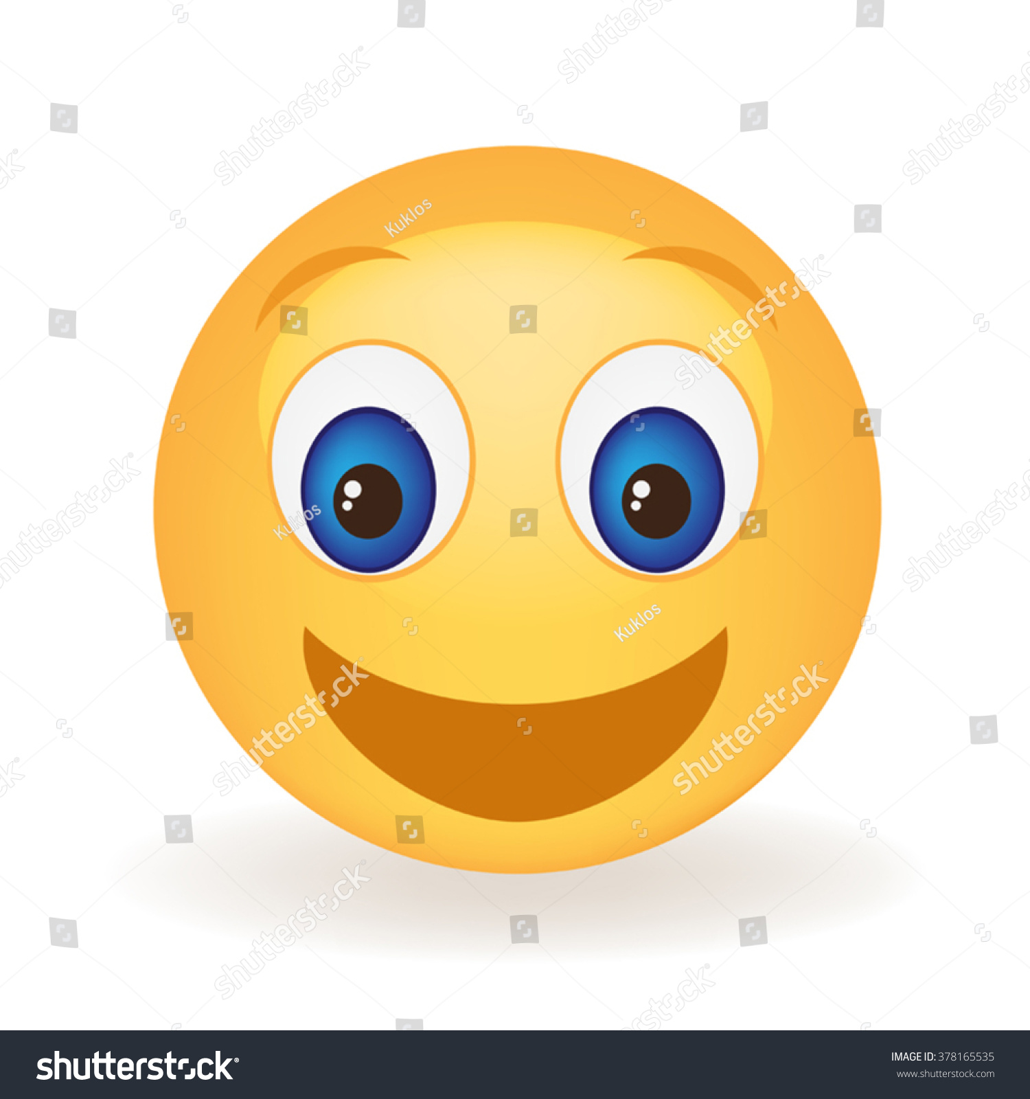 Ecstatic Smiley Face Stock Vector Illustration 378165535 : Shutterstock