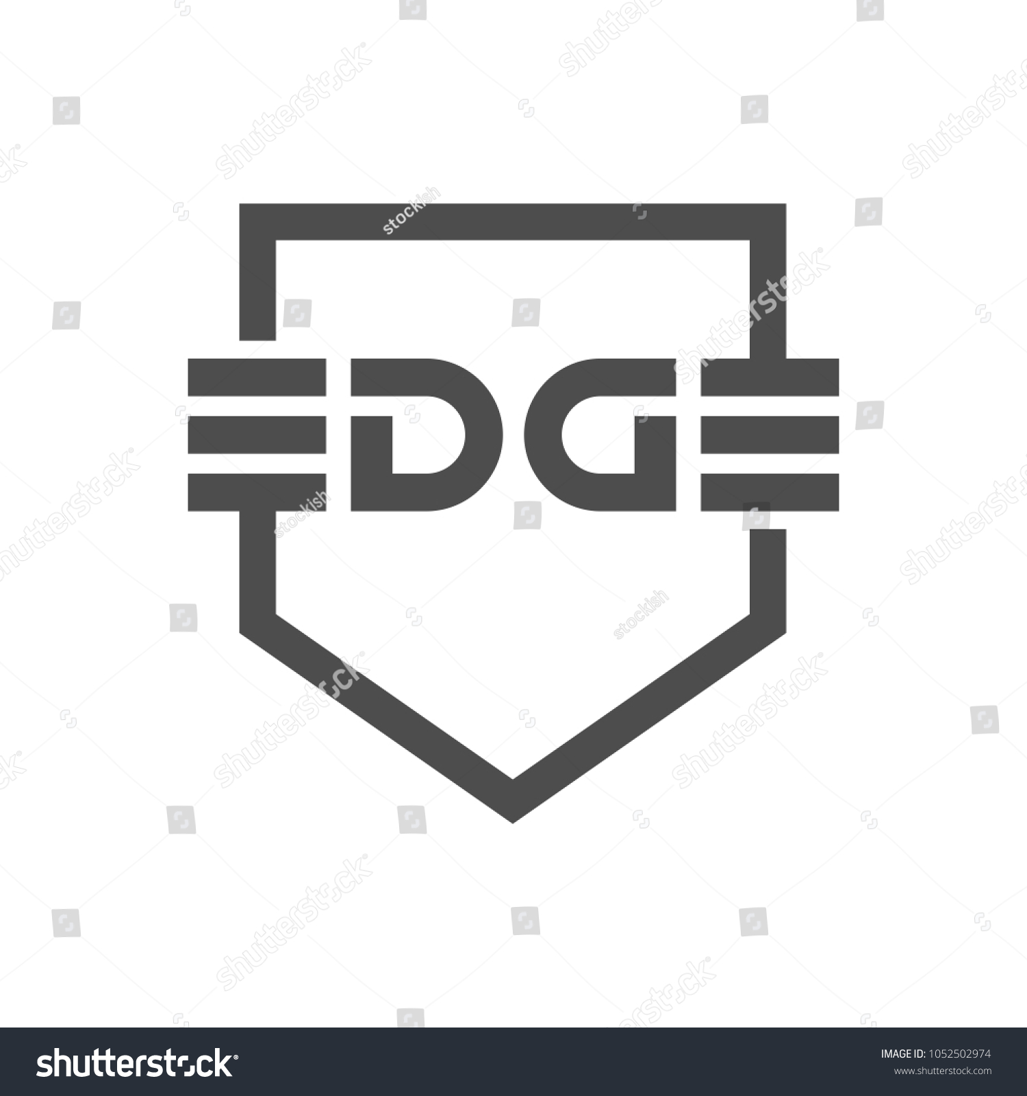 Edge Word Shield Vector Logo Stock Vector Royalty Free 1052502974