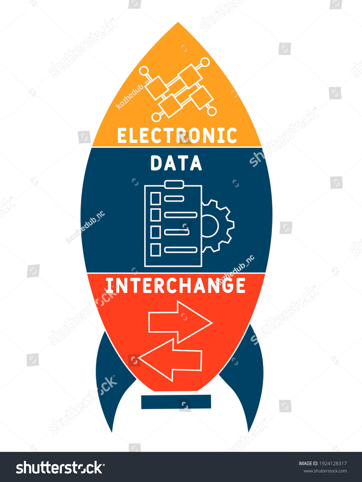 Edi Electronic Data Interchange Acronym Business Stock Vector (Royalty ...