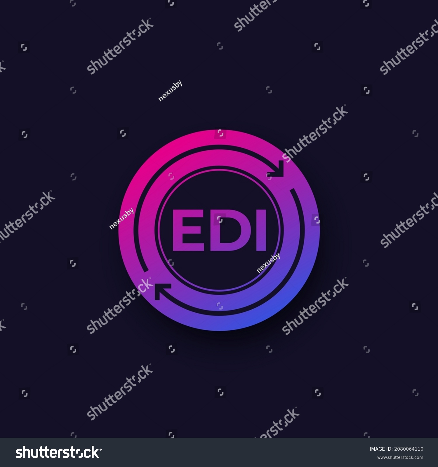 Edi Icon Electronic Data Interchange Vector Stock Vector (Royalty Free ...