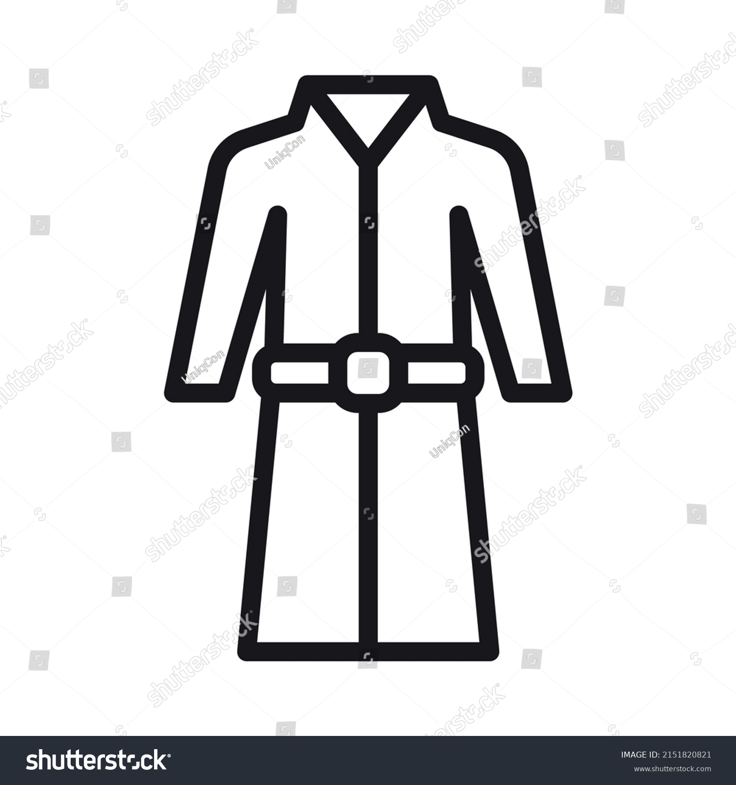 recommend clip art: editable bathrobe outline icon hotel service with modern simple style