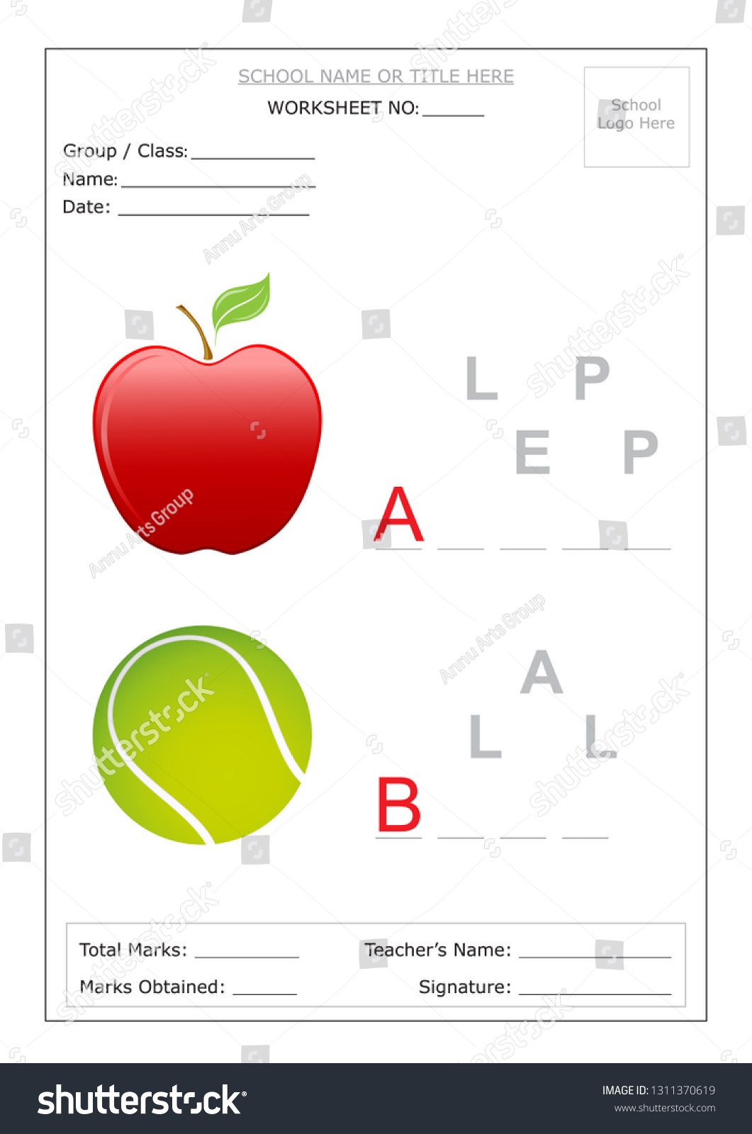 editable montessori worksheet english letters learning stock vector royalty free 1311370619 shutterstock