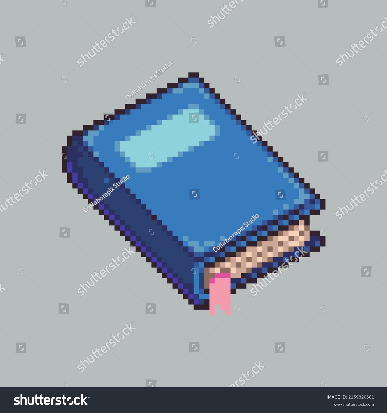 Editable Vector Book Icon Pixel Art Stock Vector (Royalty Free ...