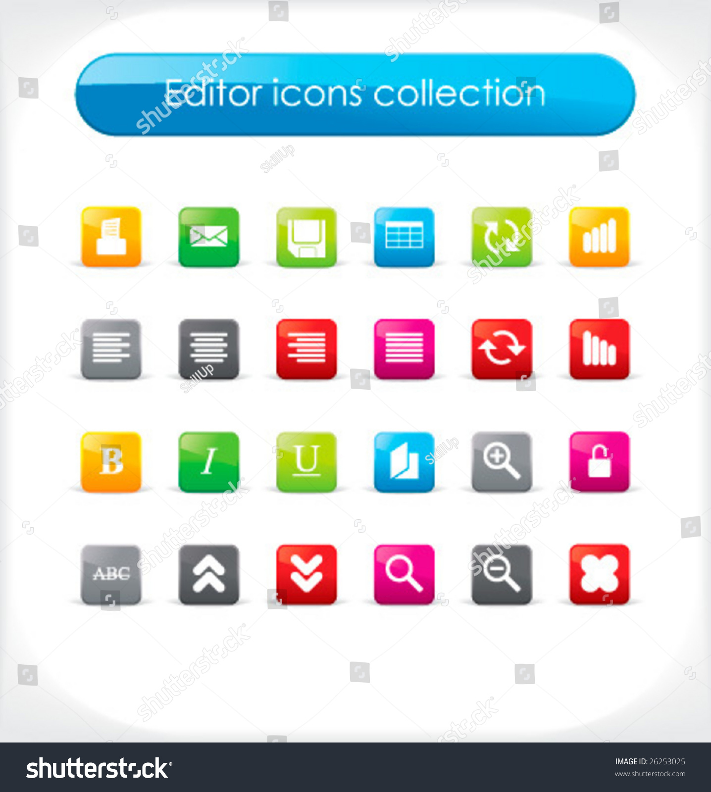 Editor Icons Collection. Vector. Look At Other Icon Collections In My ...