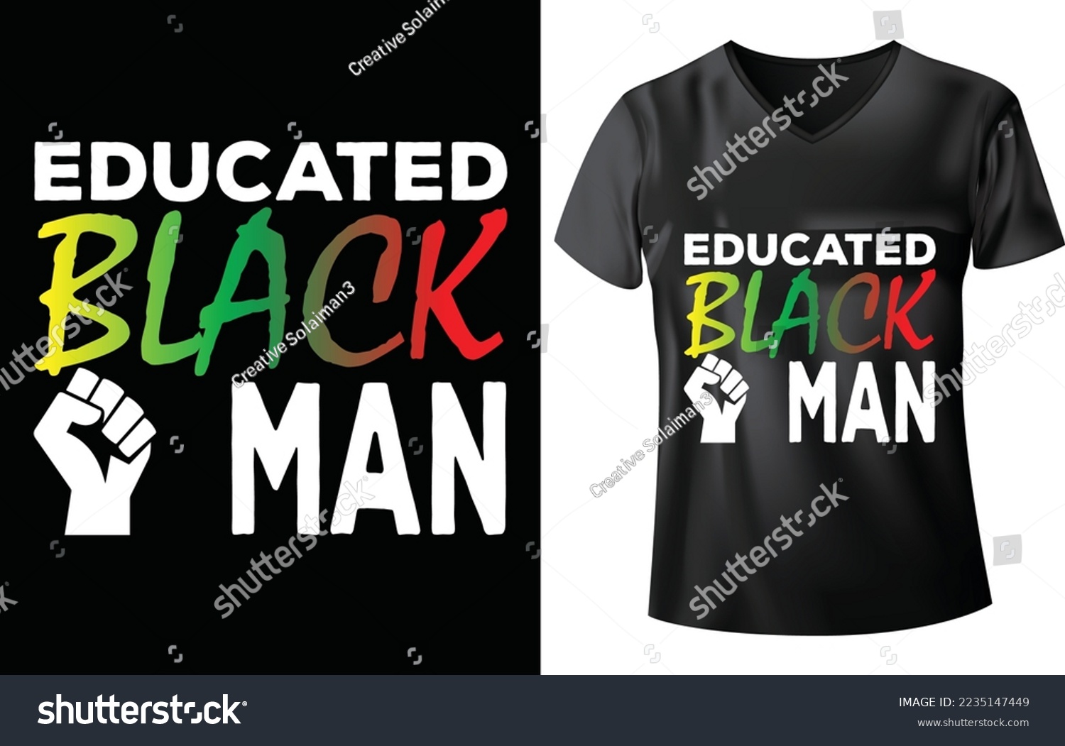 SVG of EDUCATED BLACK MAN T-SHIRT DESIGN svg