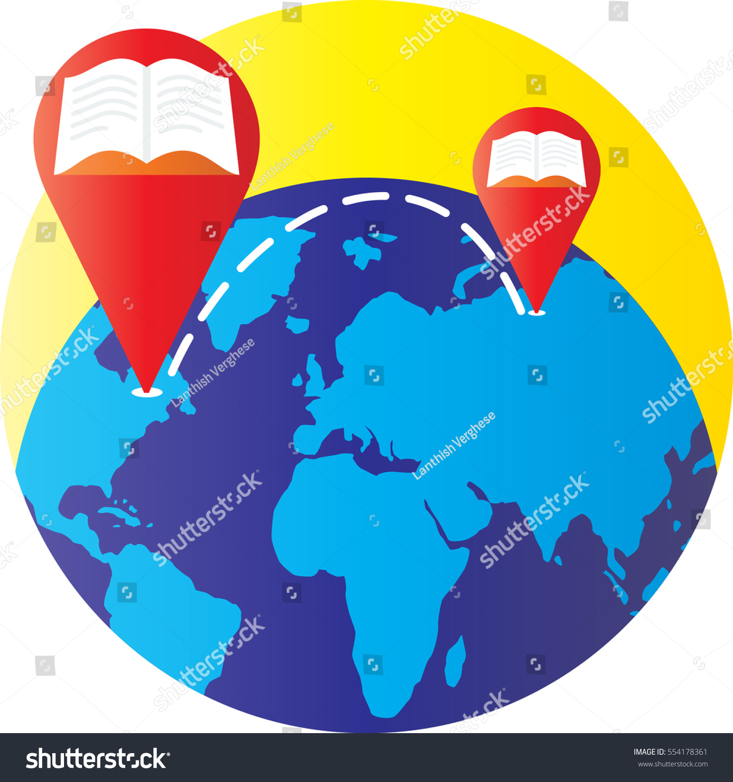 Education Around World Stock Vector Royalty Free 554178361 Education Around World Stock Vector Royalty Free 554178361