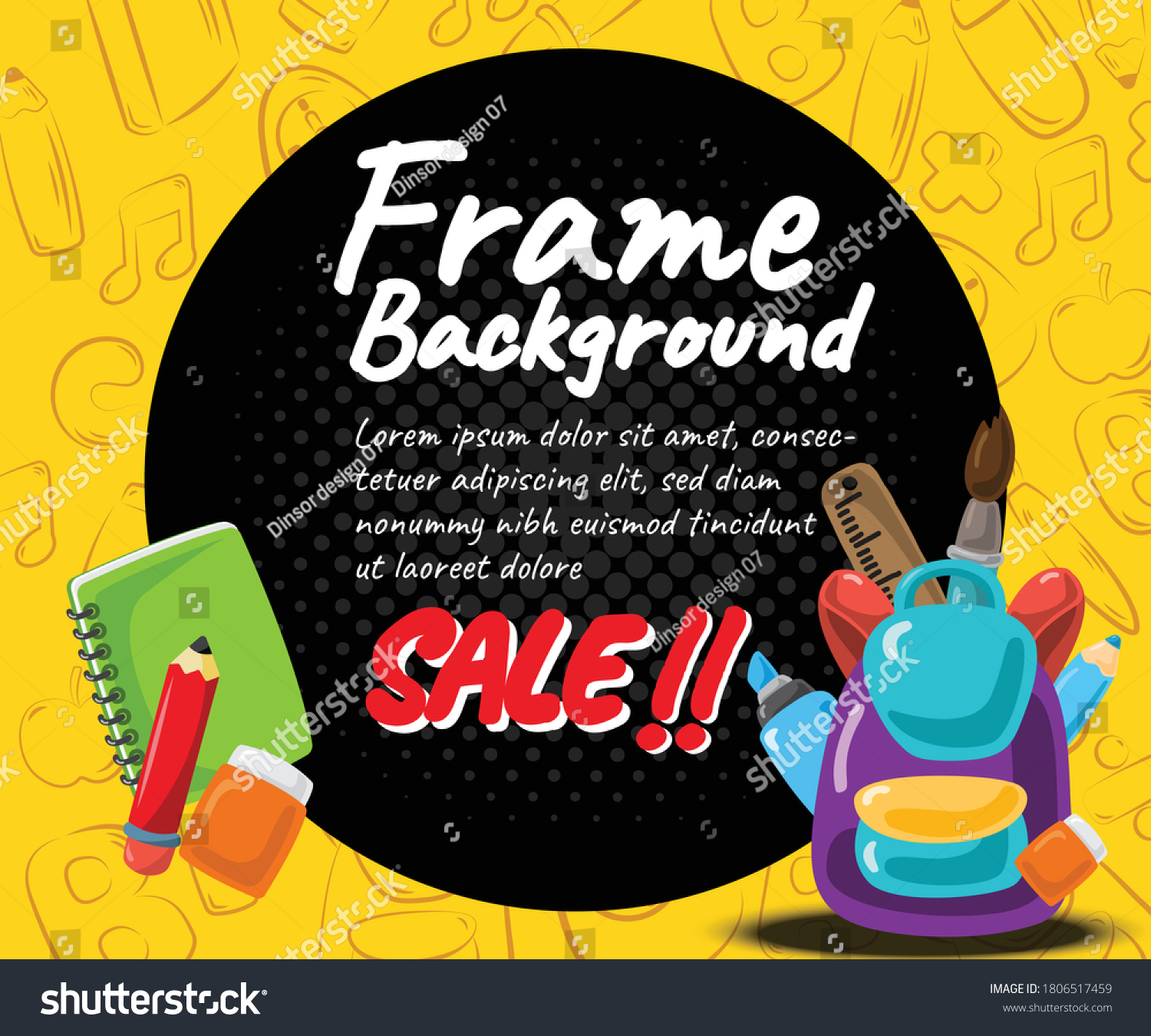 Education Frame Background Concept Illustration Vector Stock Vector ...