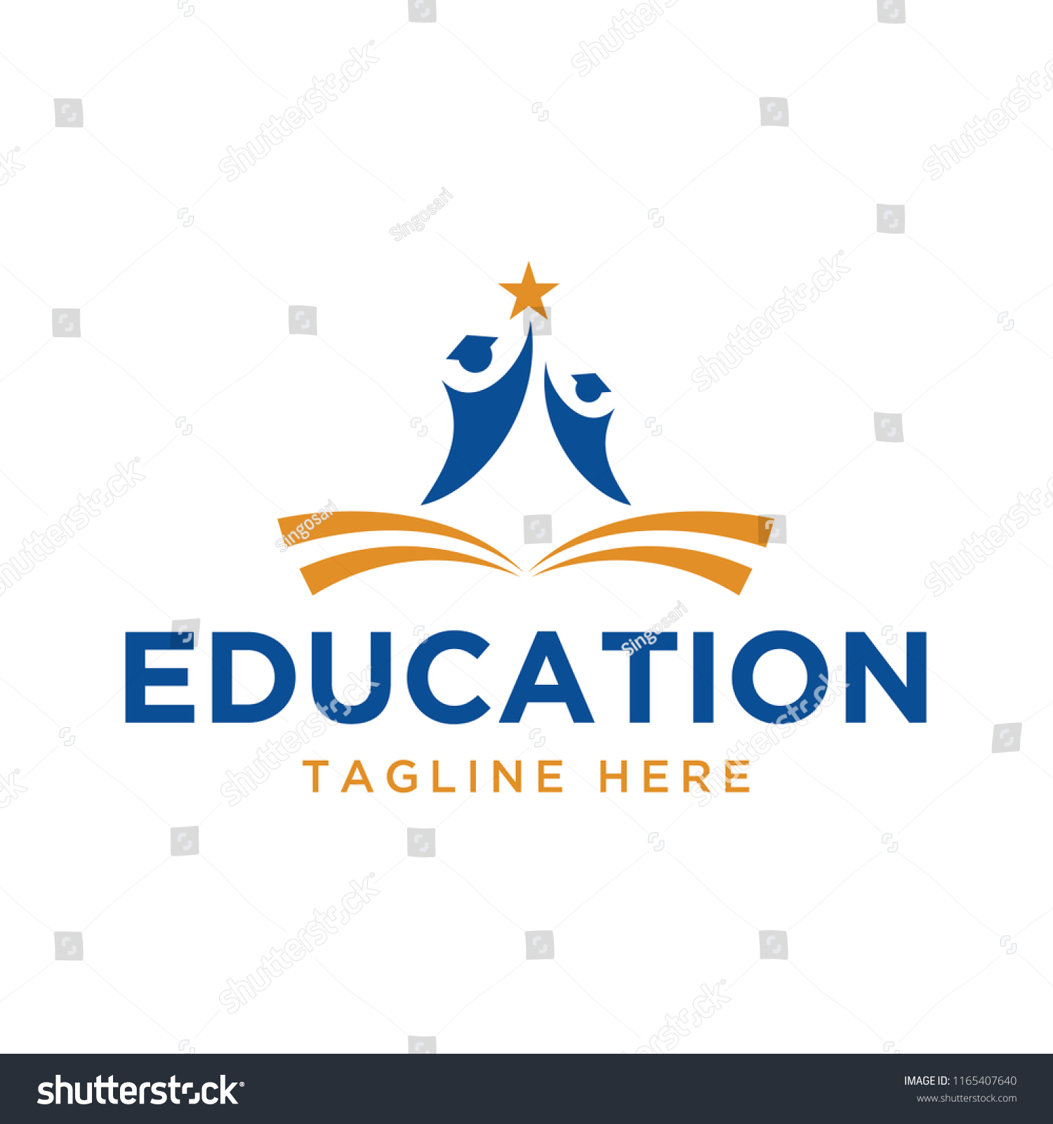 Education Graduation Logo Design Template Stock Vector (Royalty Free ...