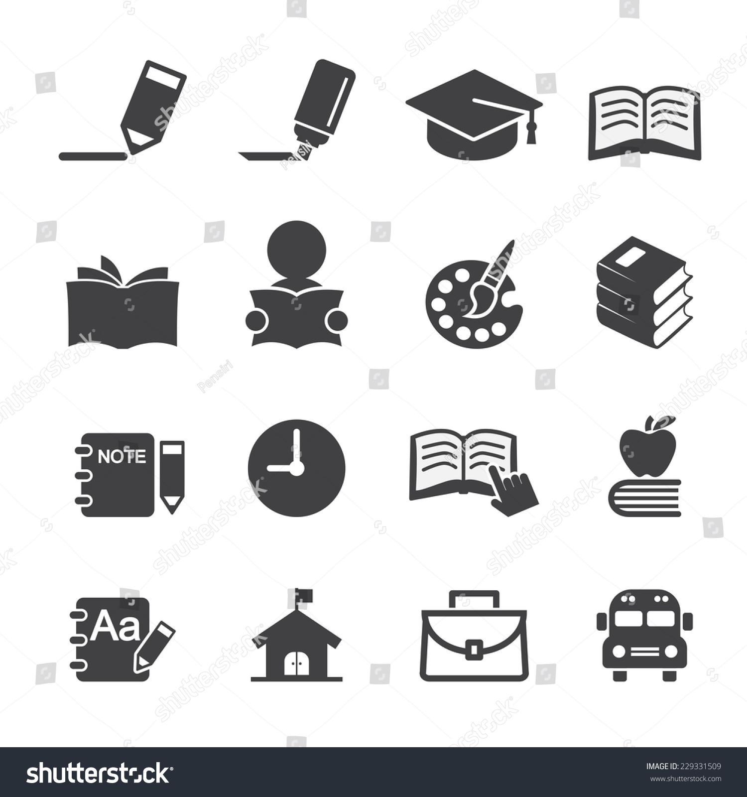 Education Icon Stock Vector Illustration 229331509 : Shutterstock