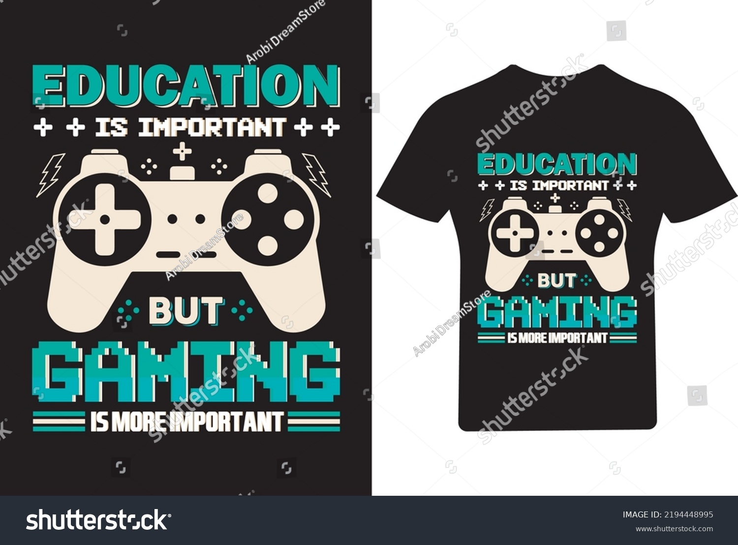 SVG of Education is not important but Gaming is important  T Shirt, Gamer T Shirt, Video Game T Shirt Design svg