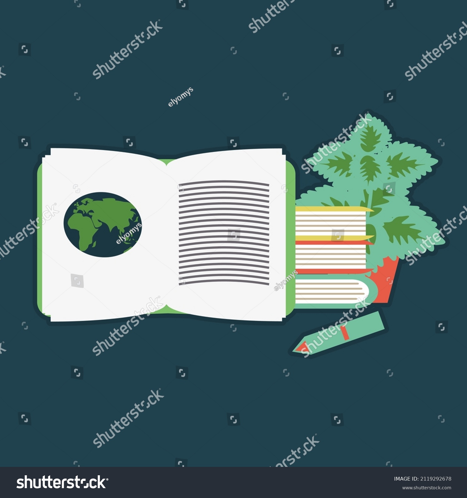 Education Learning Vector Simple Illustrarion Stock Vector (Royalty ...