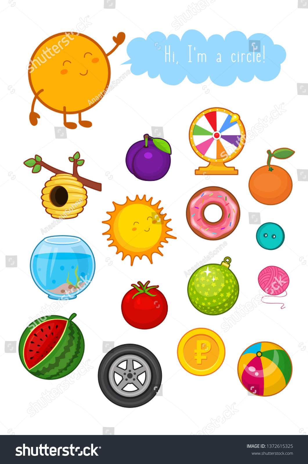 Educational Children Game Vector Illustration Acquaintance Stock Vector ...