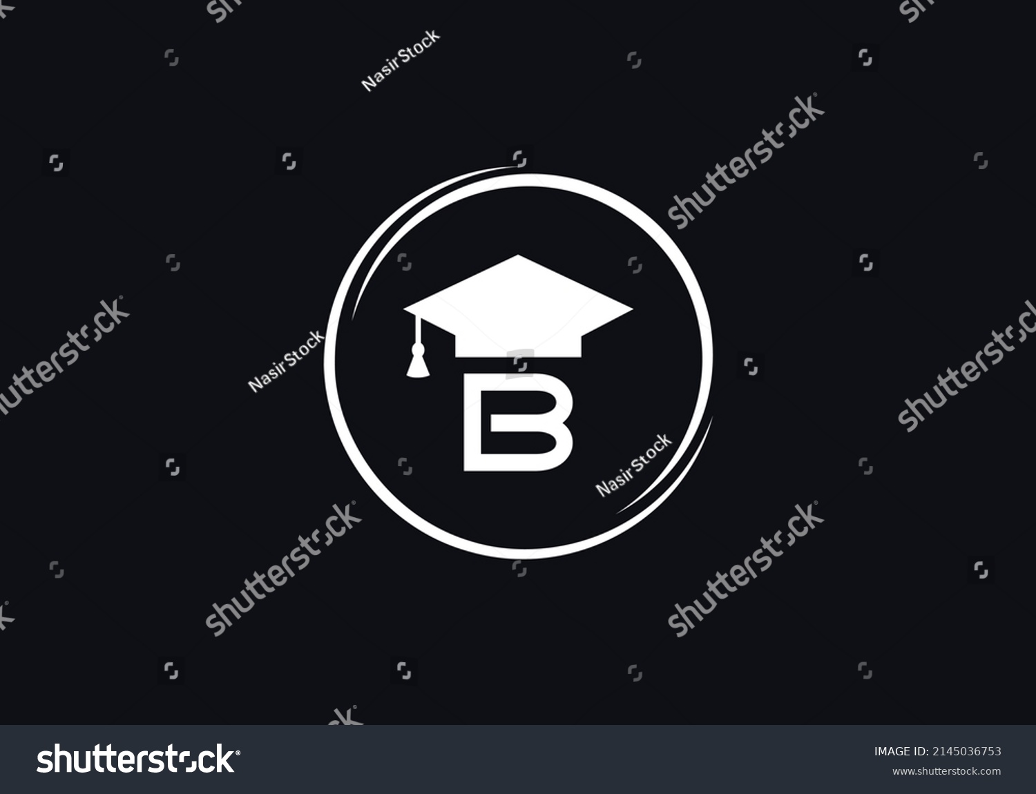 Educational Sign Graduation Cap Letter Alphabets Stock Vector (Royalty ...