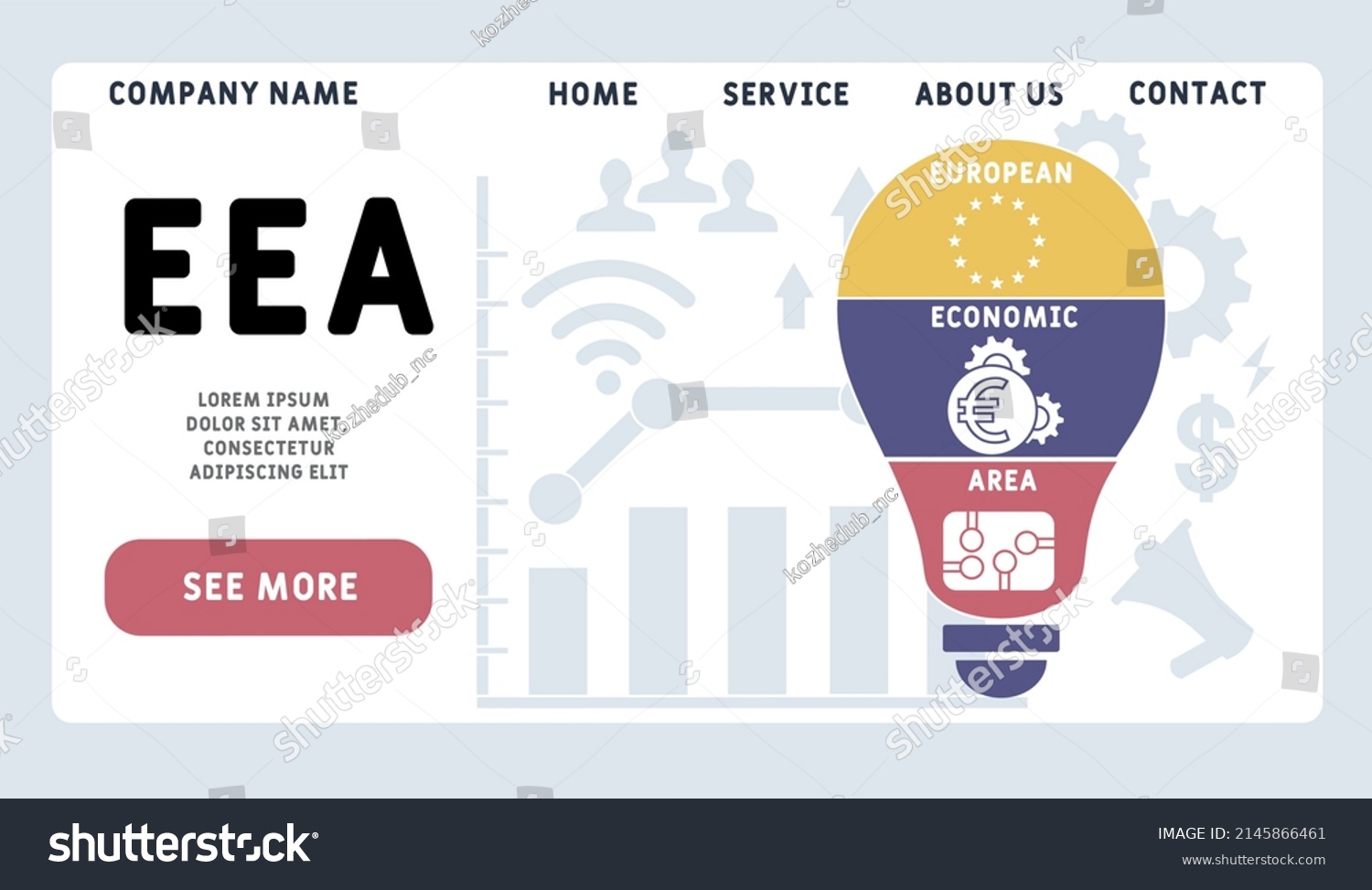 Eea European Economic Area Acronym Business Stock Vector (Royalty Free ...