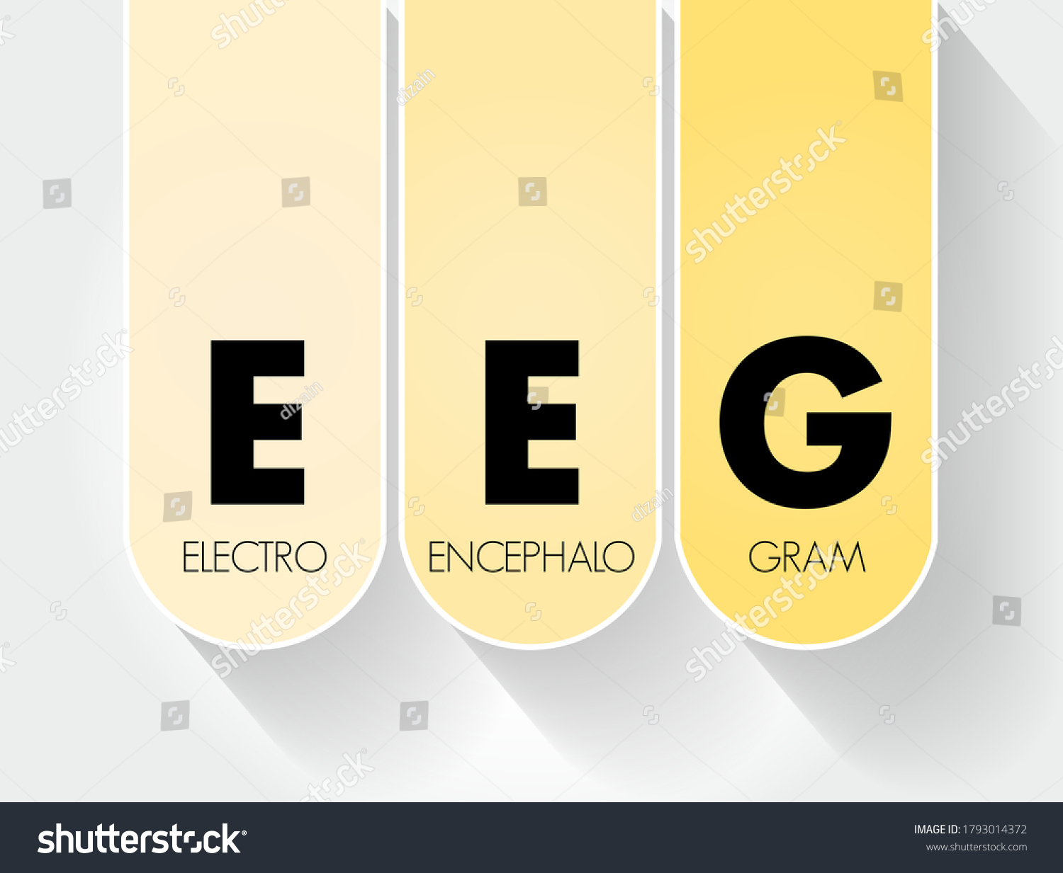Eeg Electroencephalogram Acronym Concept Background Stock Vector