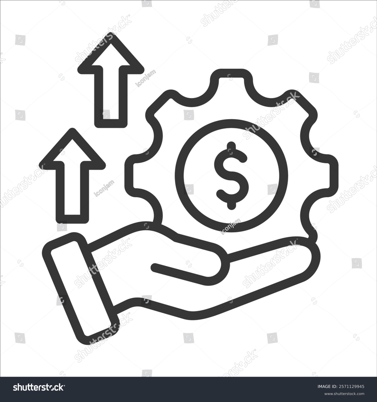 black financial growth concept with arrows clip art preview