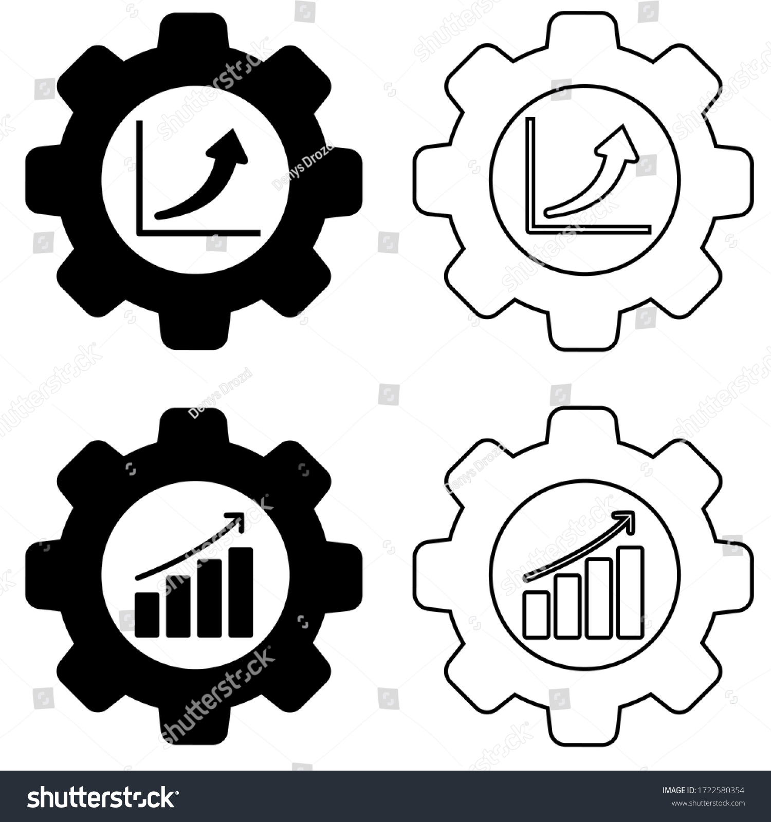 Efficiency Vector Icon Set Production Illustration Stock Vector ...