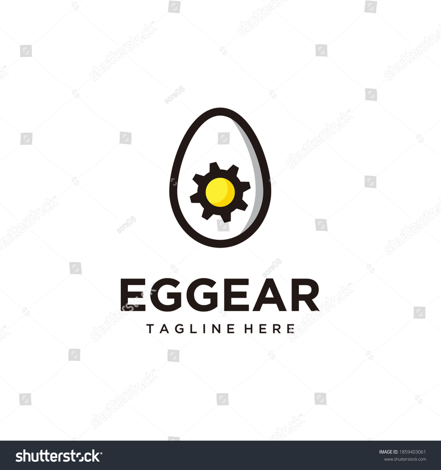 Egg Gear Industry Logo Design Inspiration Stock Vector (Royalty Free ...