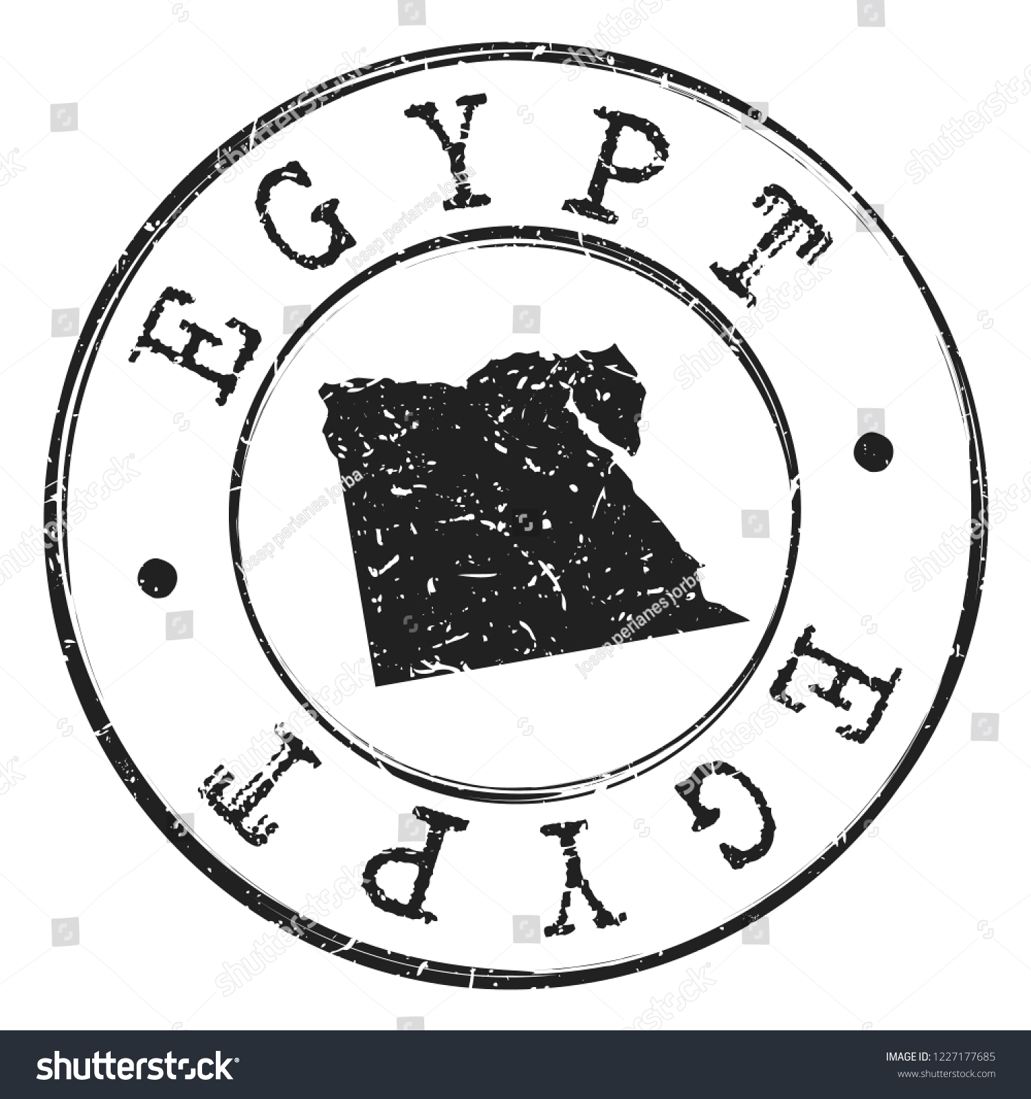 Egypt Africa Silhouette Postal Passport Stamp Stock Vector Royalty   Stock Vector Egypt Africa Silhouette Postal Passport Stamp Round Vector Icon Seal Badge Illustration 1227177685 