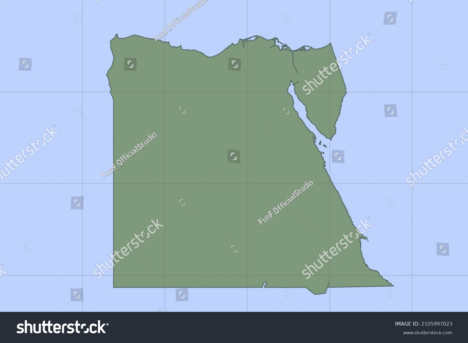 Egypt Map World Map International Vector Stock Vector Royalty Free Stock Vector Egypt Map World Map International Vector Template With Green Color On Blue Background And Grid 2105997023