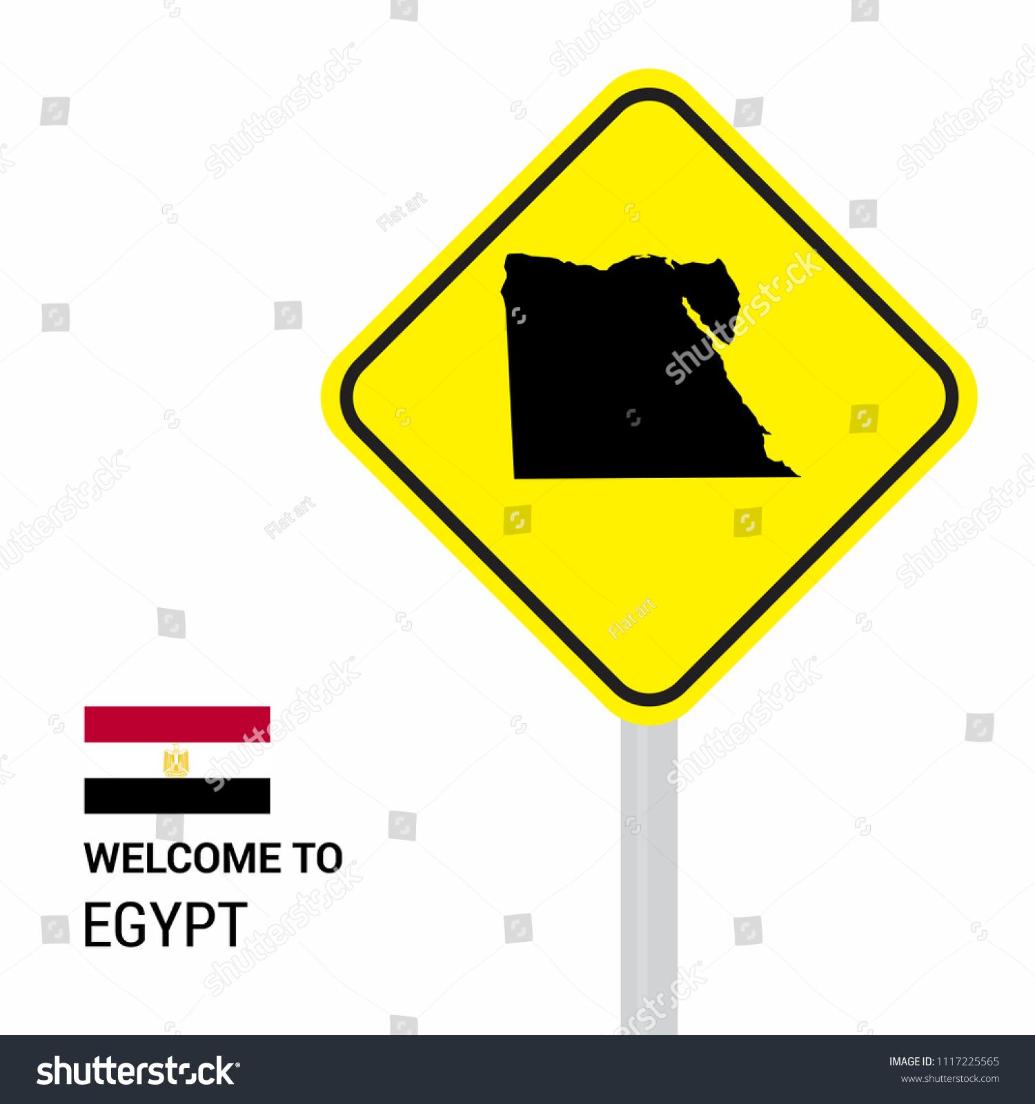 Egypt Traffic Signs Board Design Vector Stock Vector (Royalty Free ...