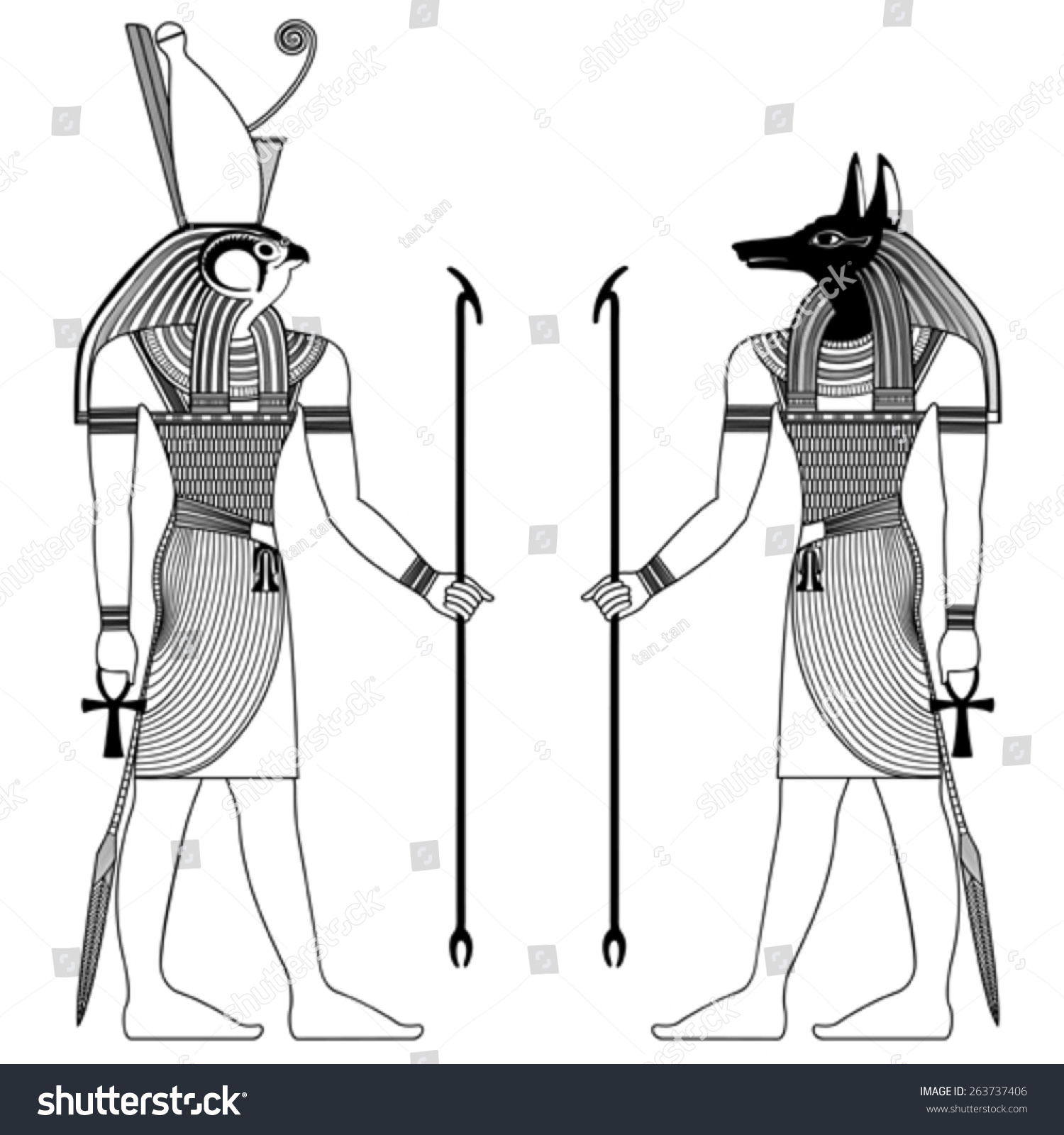 Egyptian Ancient Symbol Stock Vector 263737406 : Shutterstock