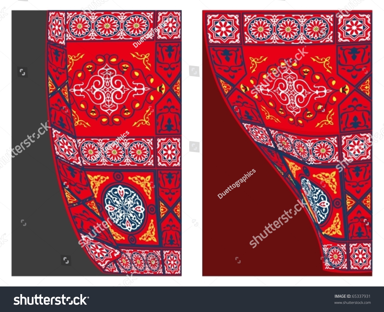 Egyptian Tent Fabric Curtain Style1vector Stock Vector (Royalty Free ...