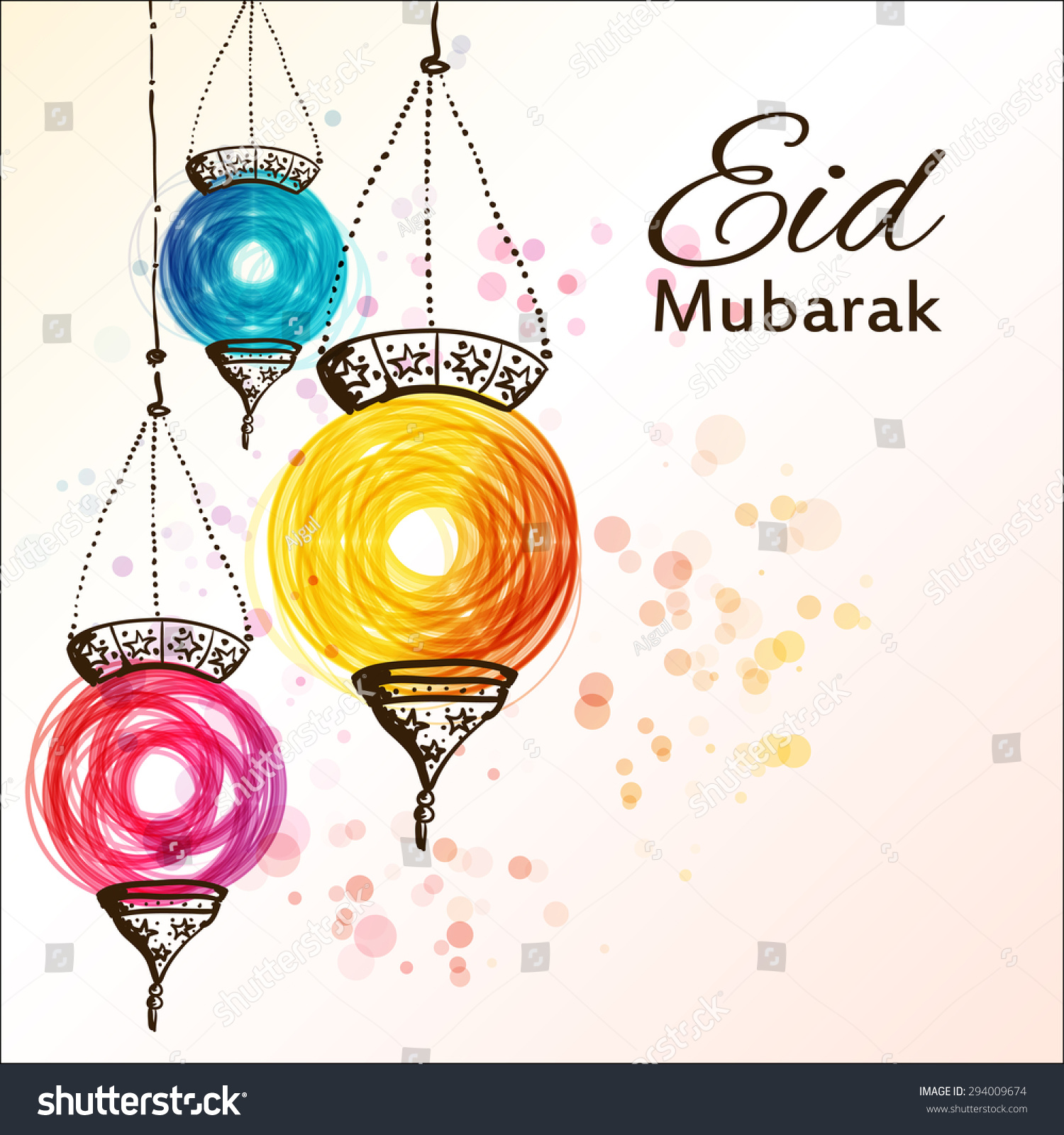 Eid Mubarak Background Eid Mubarak Traditional Stock 