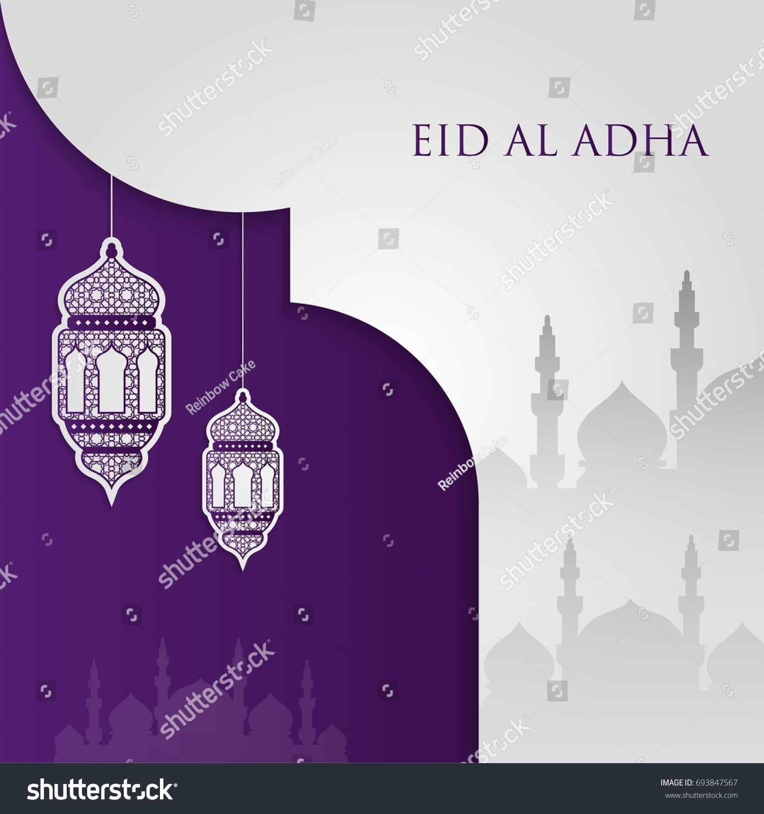 Eid Mubarak Eid Al Adha Template Stock Vector Royalty Free 693847567