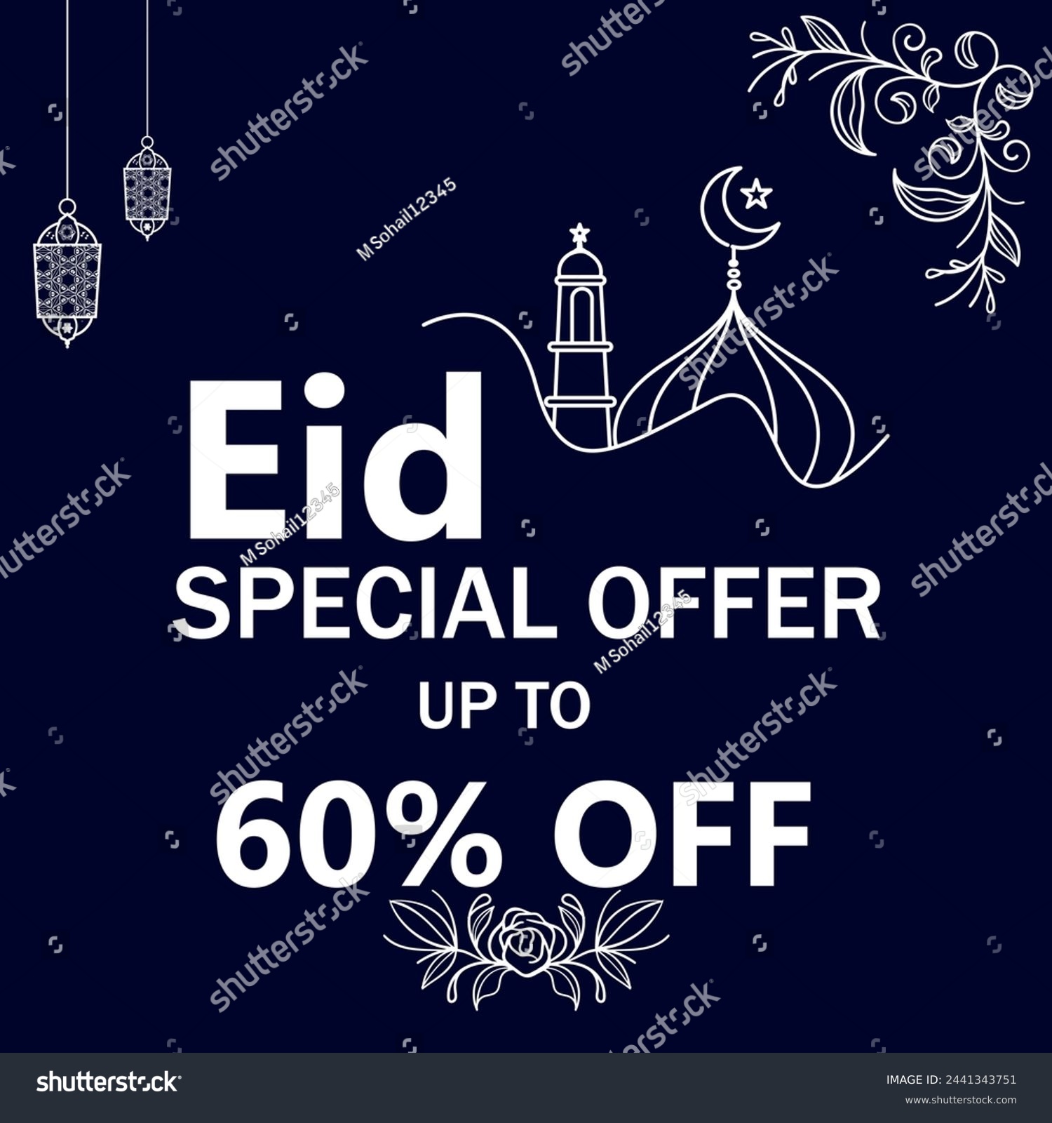 SVG of Eid sale offer 40% of, Ramazan sale, Ramadan weekend sale, Eid special offer  svg