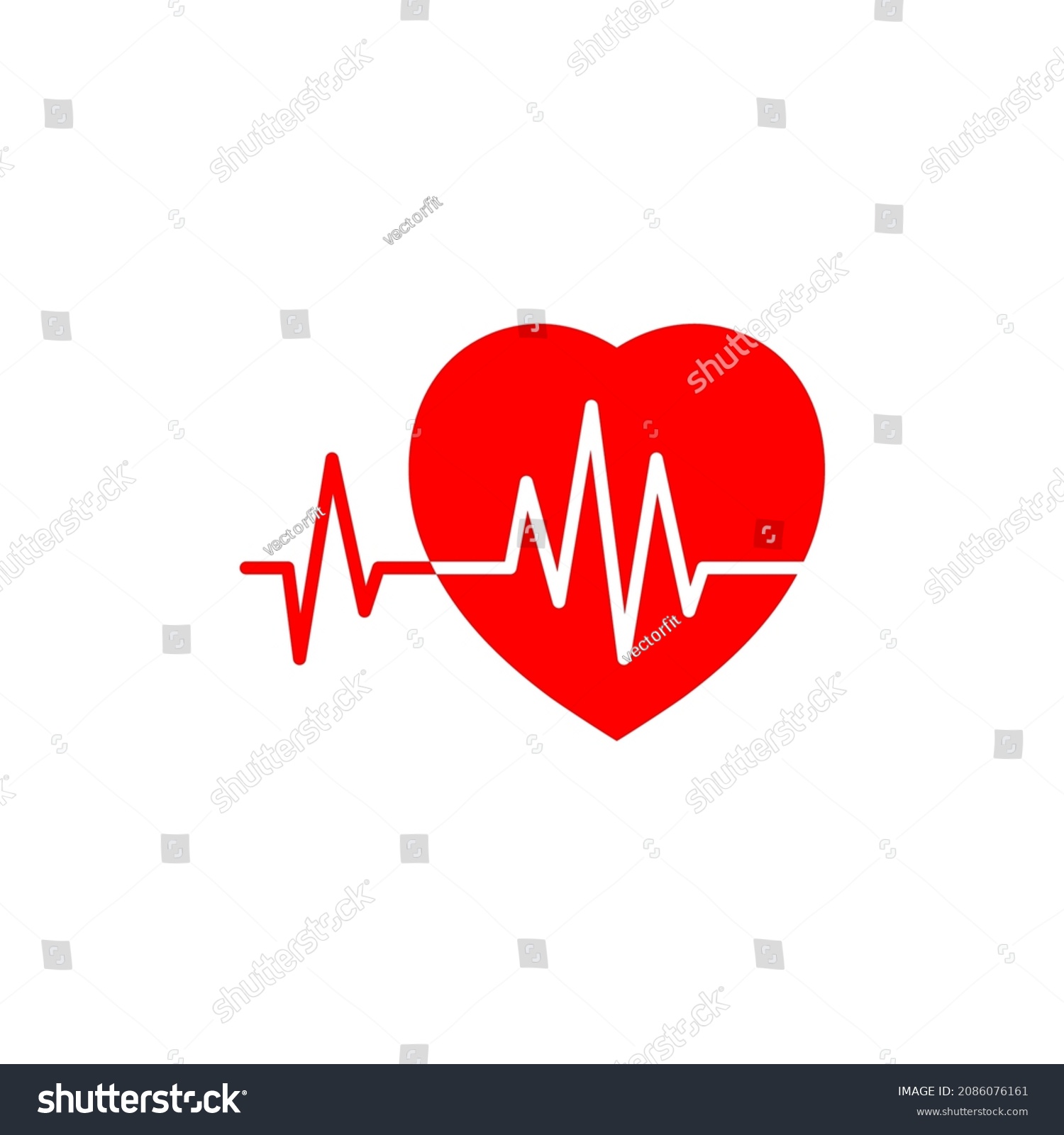 Ekg Heart Icon Design Template Vector Stock Vector (Royalty Free ...