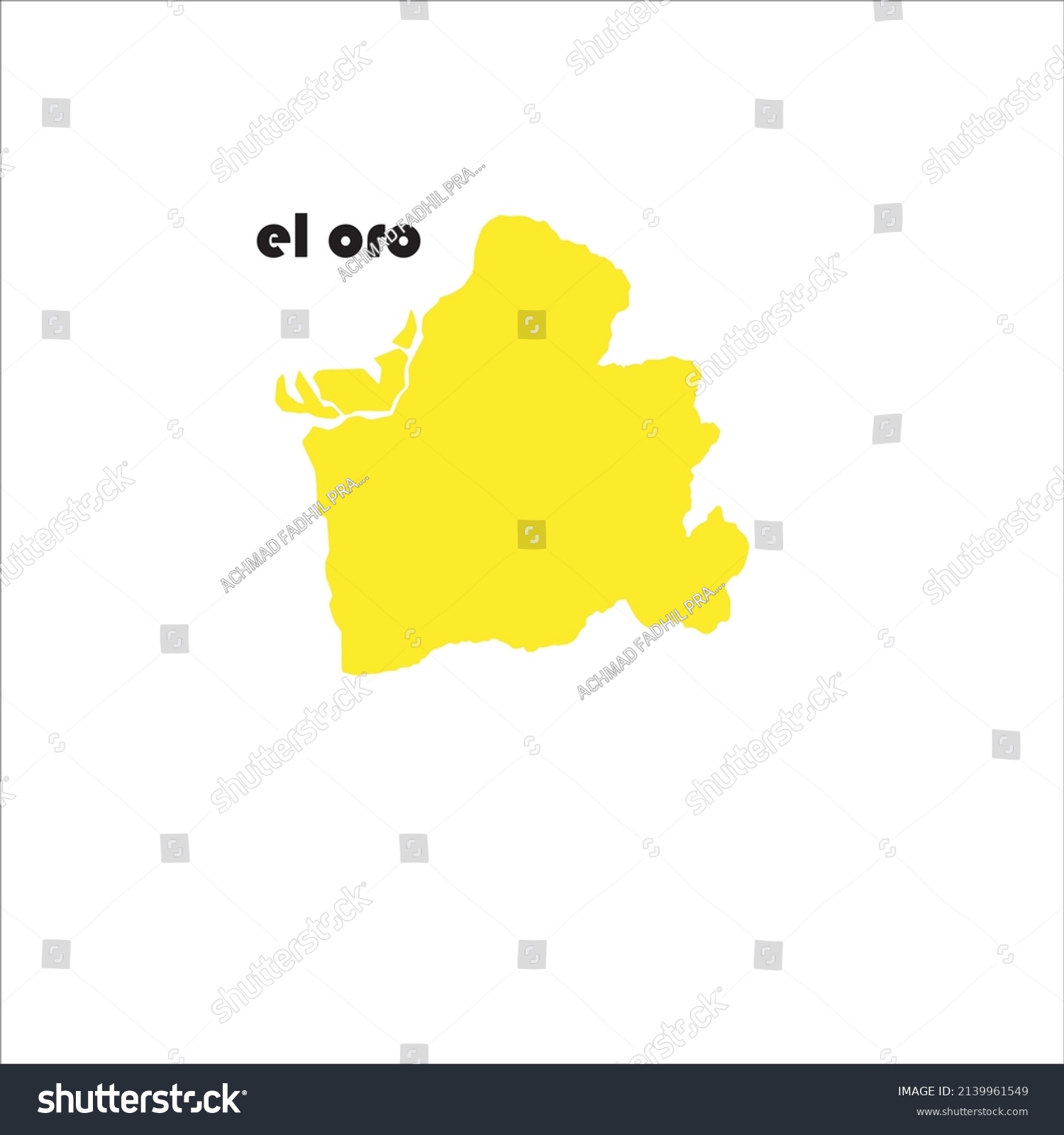 El Oro Map On White Background Stock Vector (royalty Free) 2139961549 