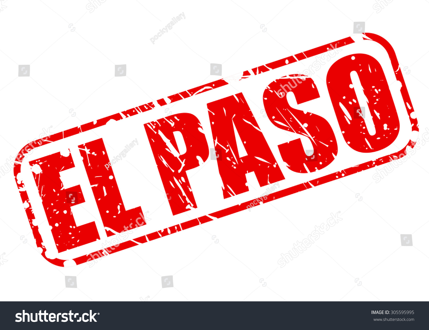 El Paso Red Stamp Text On Stock Vector (Royalty Free) 305595995