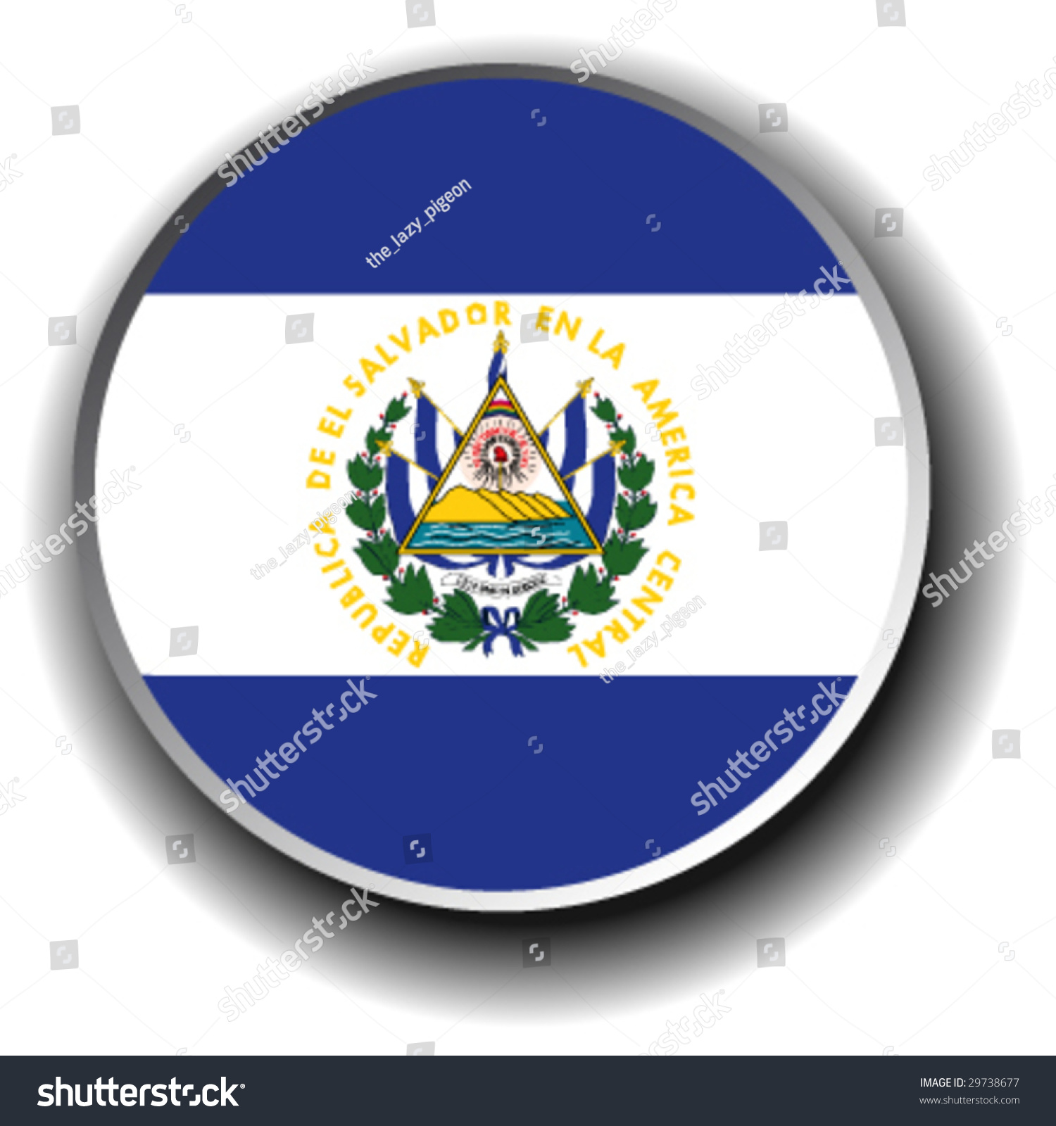 El Salvador Flag Icon Vector Button Stock Vector 29738677 - Shutterstock