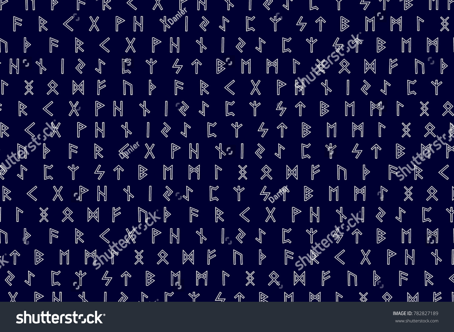 Elder Futhark Runes Black White Vector Stock Vector (Royalty Free ...