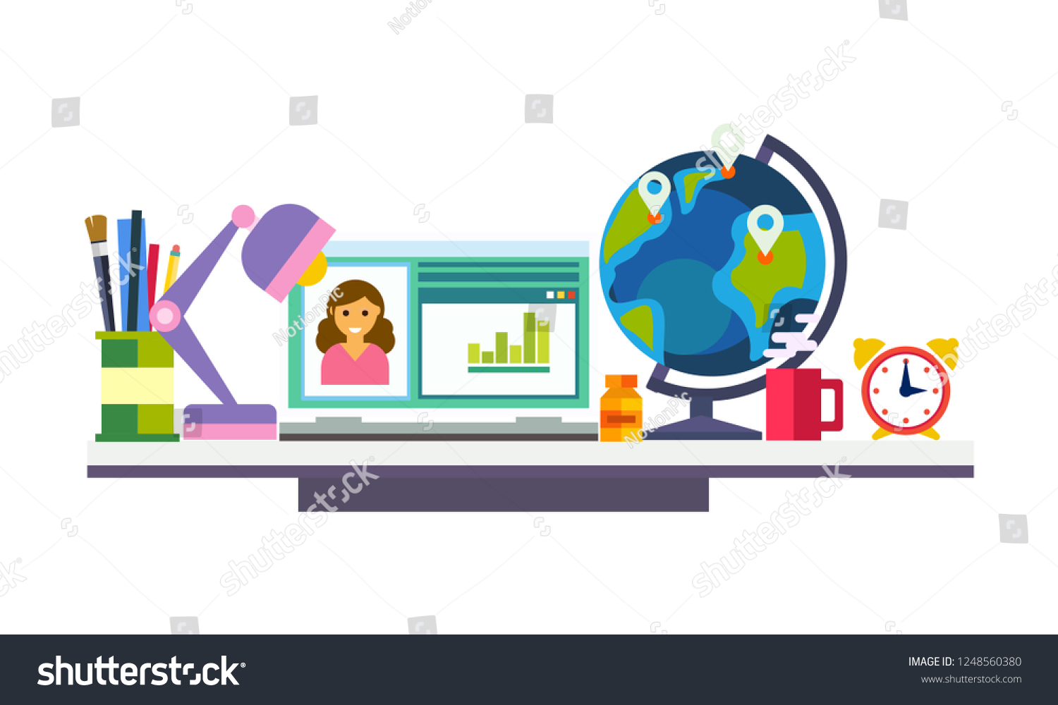 elearning-online-education-process-school-student-stock-vector-royalty