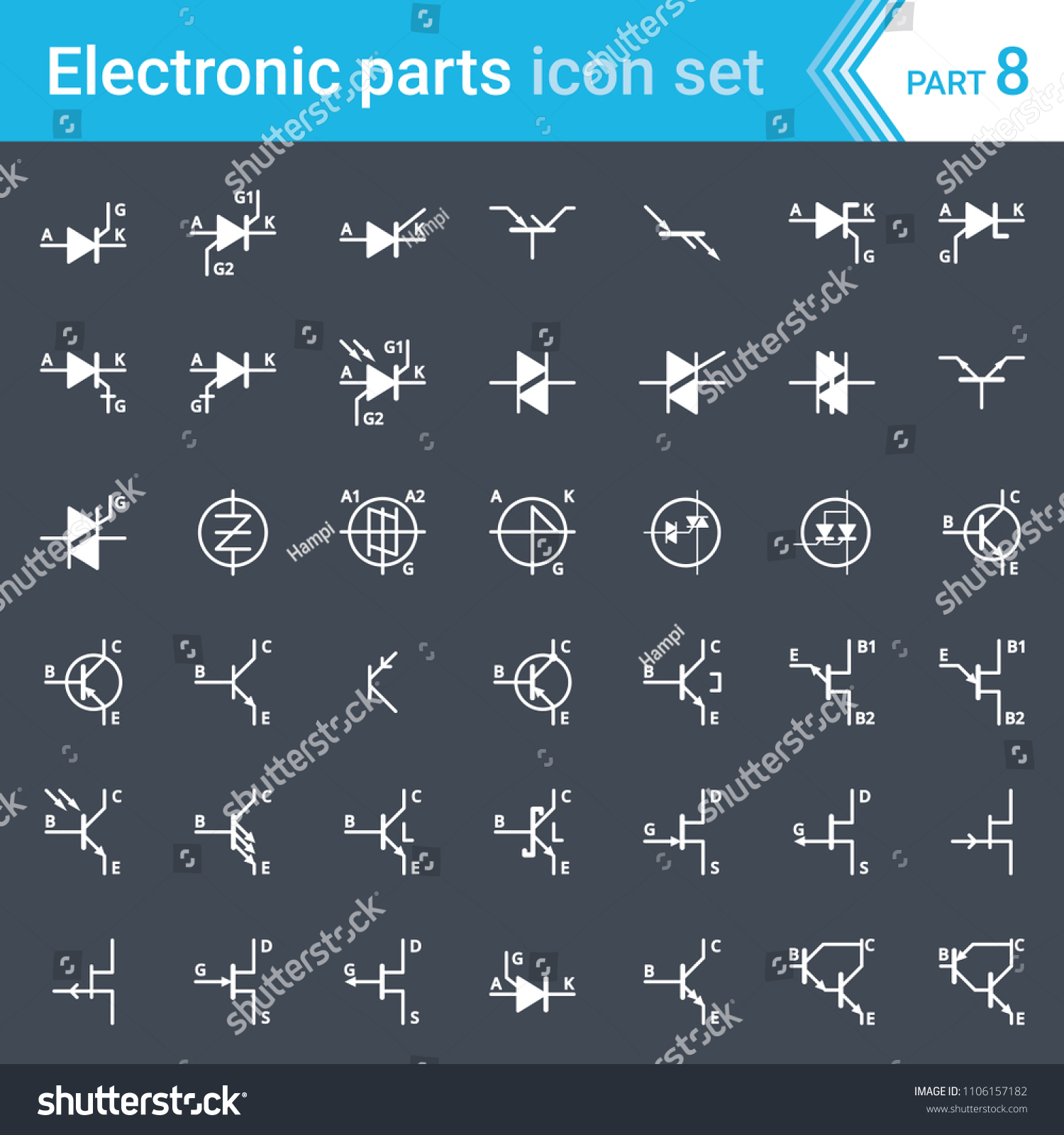electric-electronic-icons-electric-diagram-symbols-stock-vector