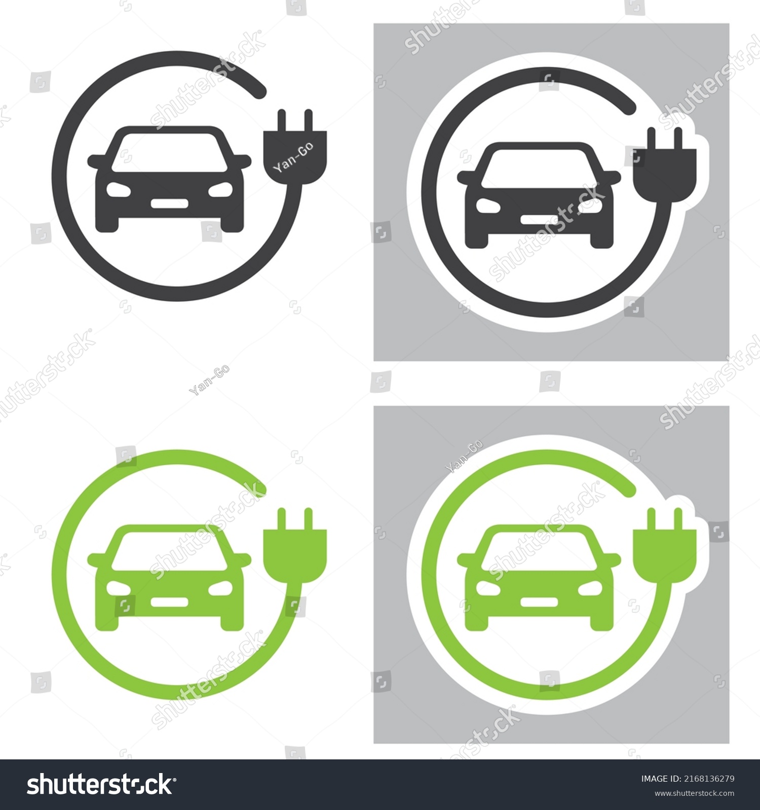 SVG of Electric car and electric vehicles charging, symbol, icon, sticker. svg