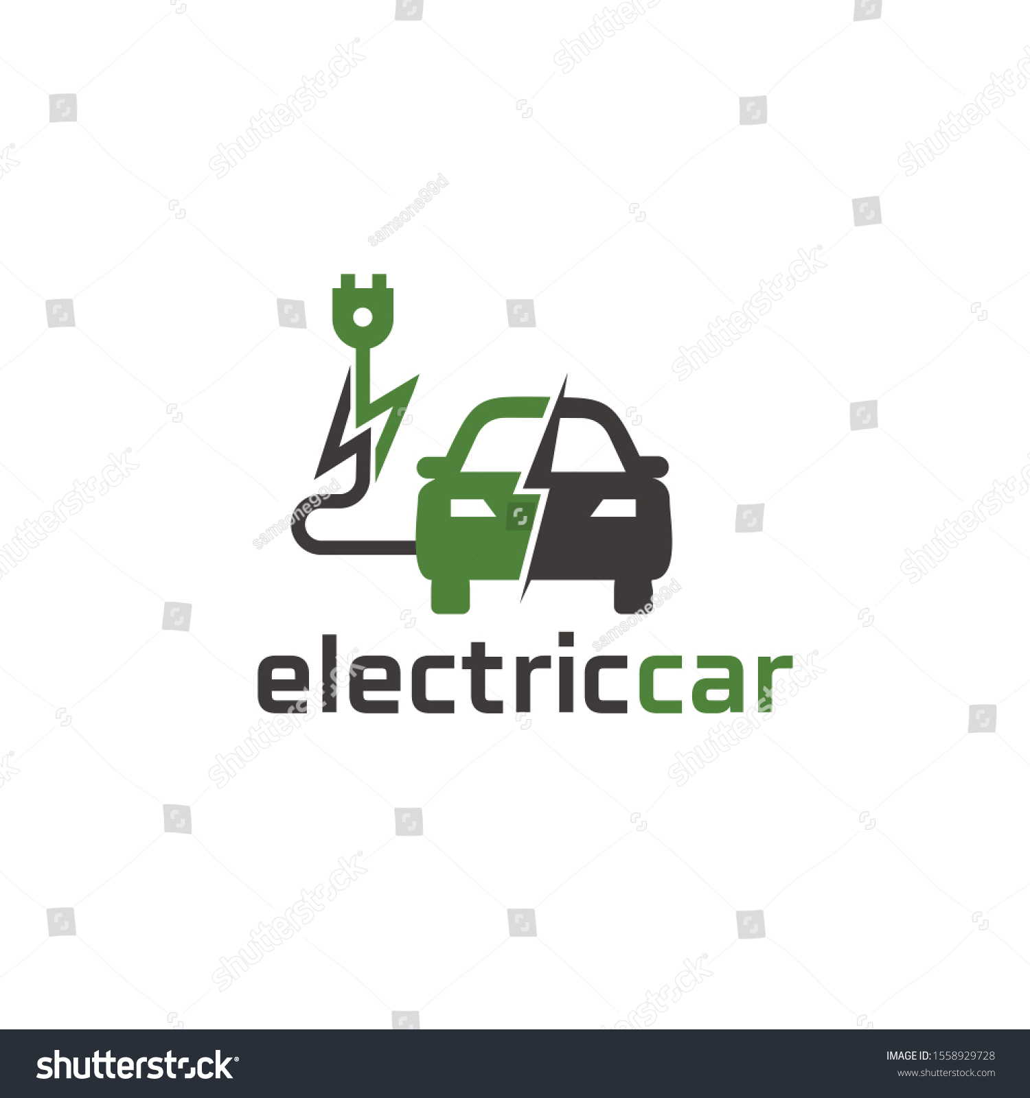 Electric Car Logo Icon Design Template Stock Vector (Royalty Free ...