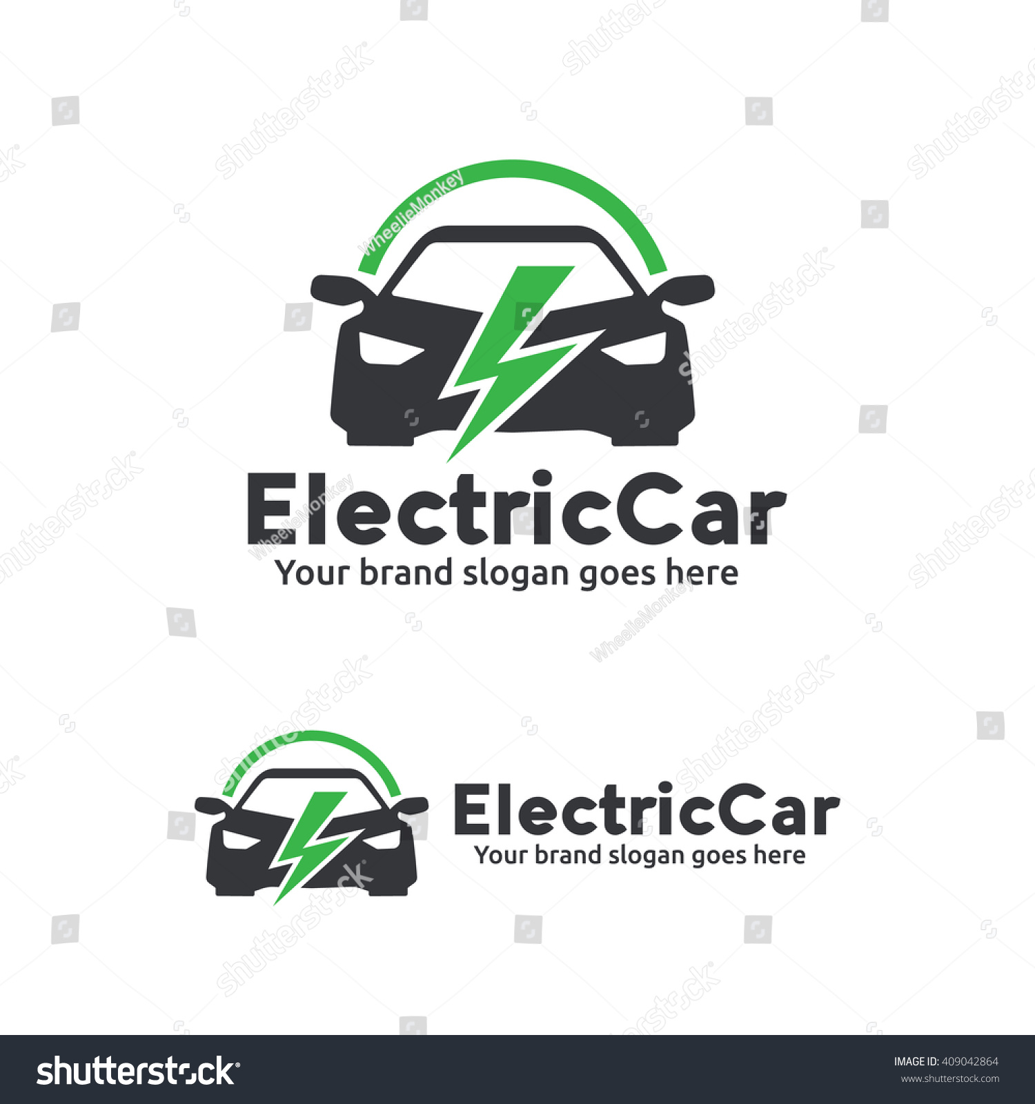 Electric Car Logo Template Stock Vector (Royalty Free) 409042864