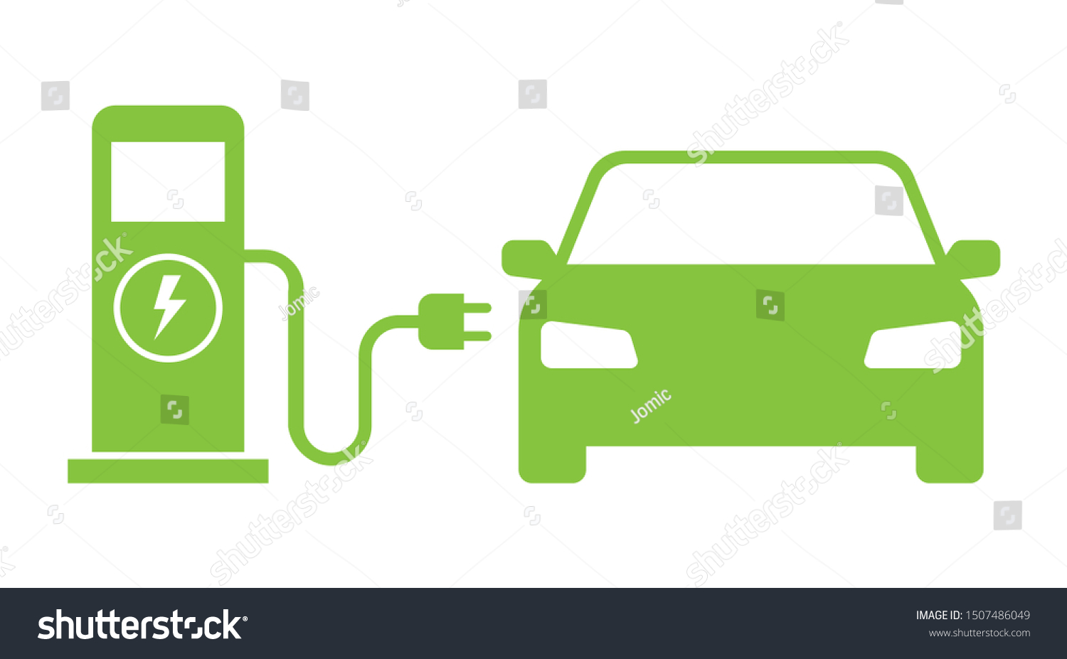 SVG of Electric car refueling icon symbol, EV car, Green hybrid vehicles charging point logotype, Eco friendly vehicle concept, Vector illustration svg