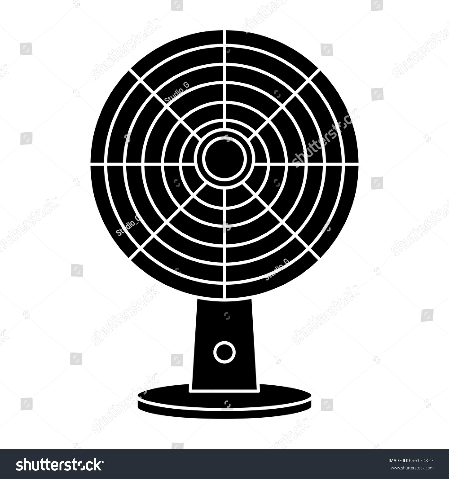 Vektor Stok Electric Fan Isolated Icon Tanpa Royalti 696170827