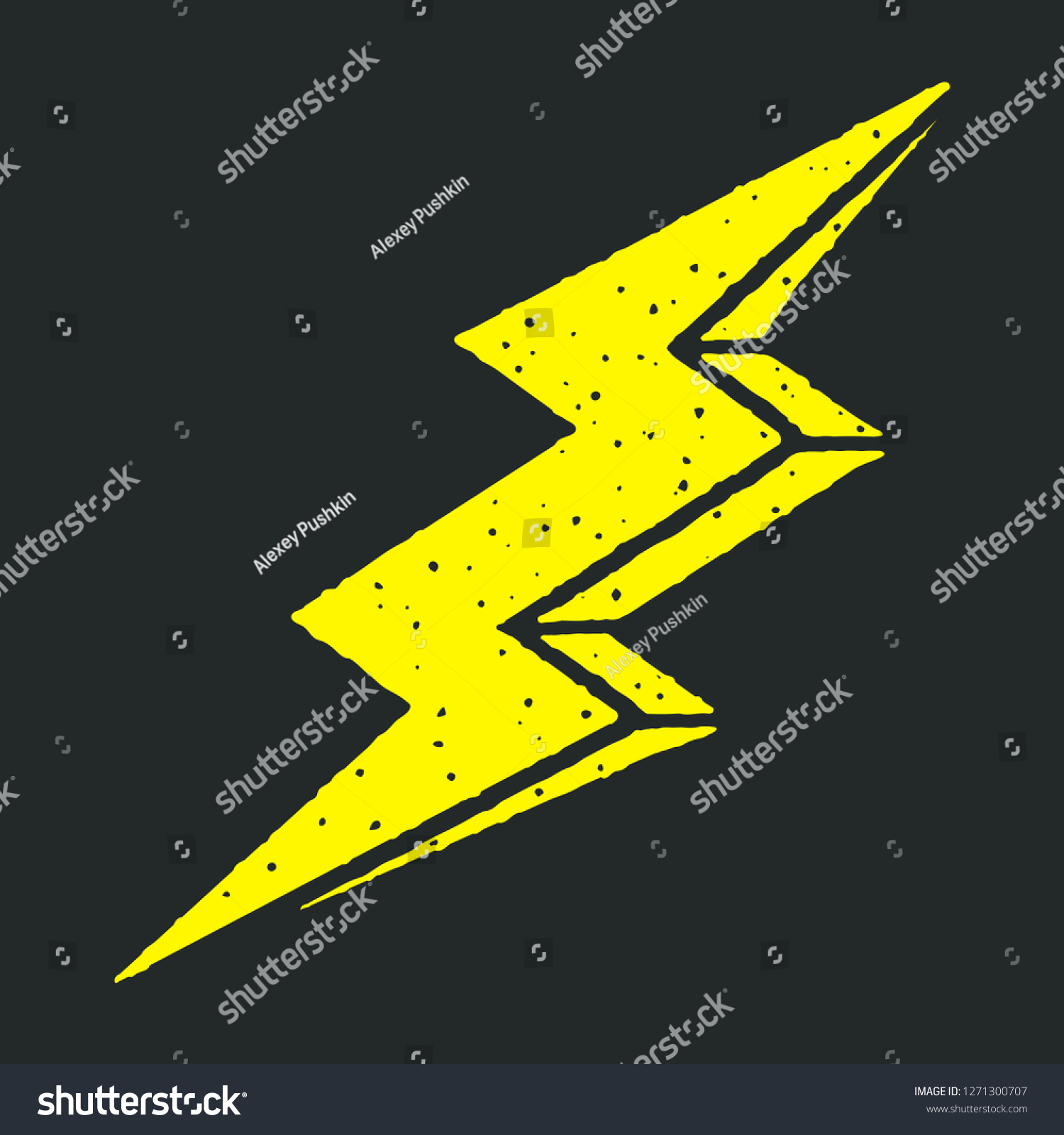 Electric Lightning Bolt 3d Effect Grunge Stock Vector (Royalty Free ...