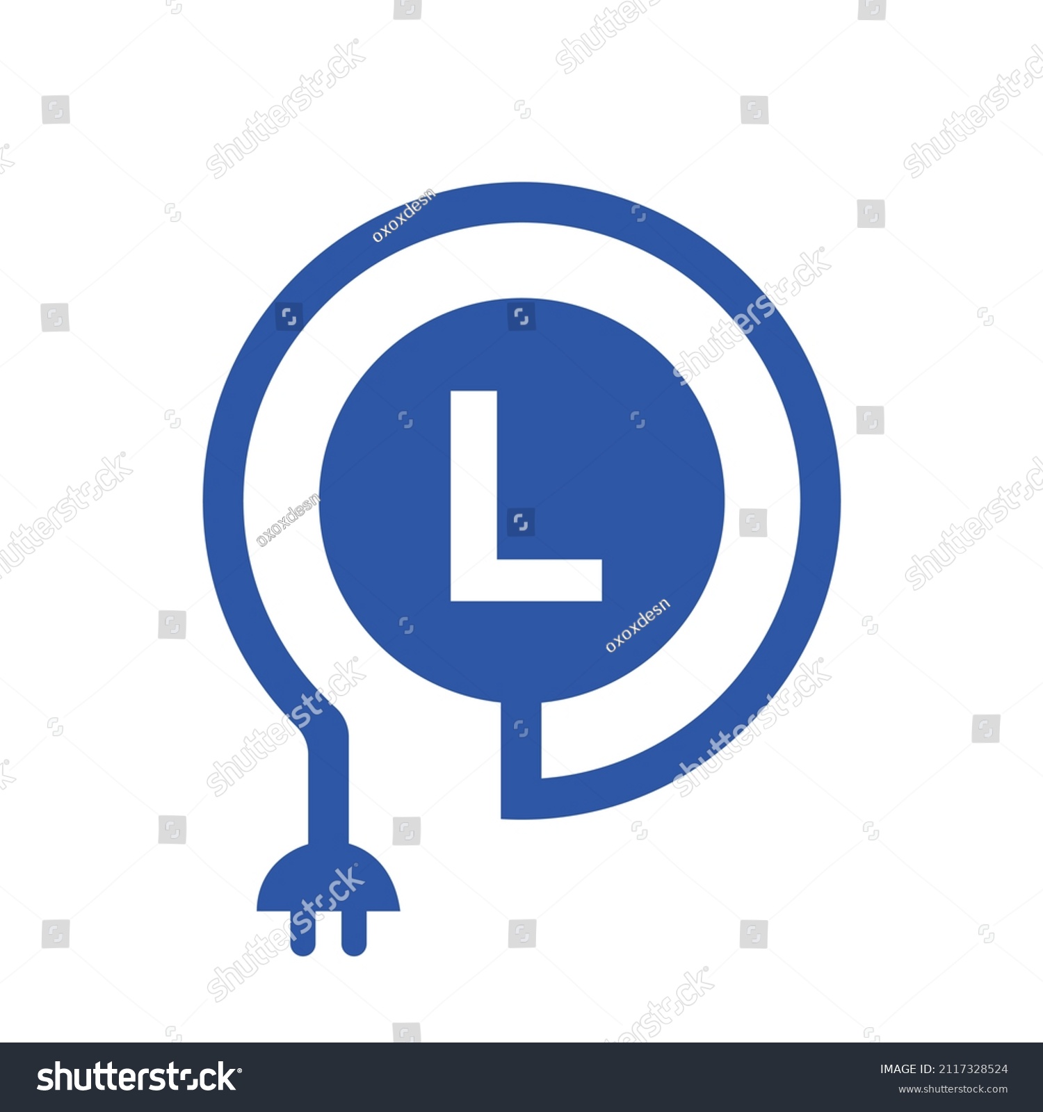 Electric Logo On Letter L Sign Stock Vector (Royalty Free) 2117328524