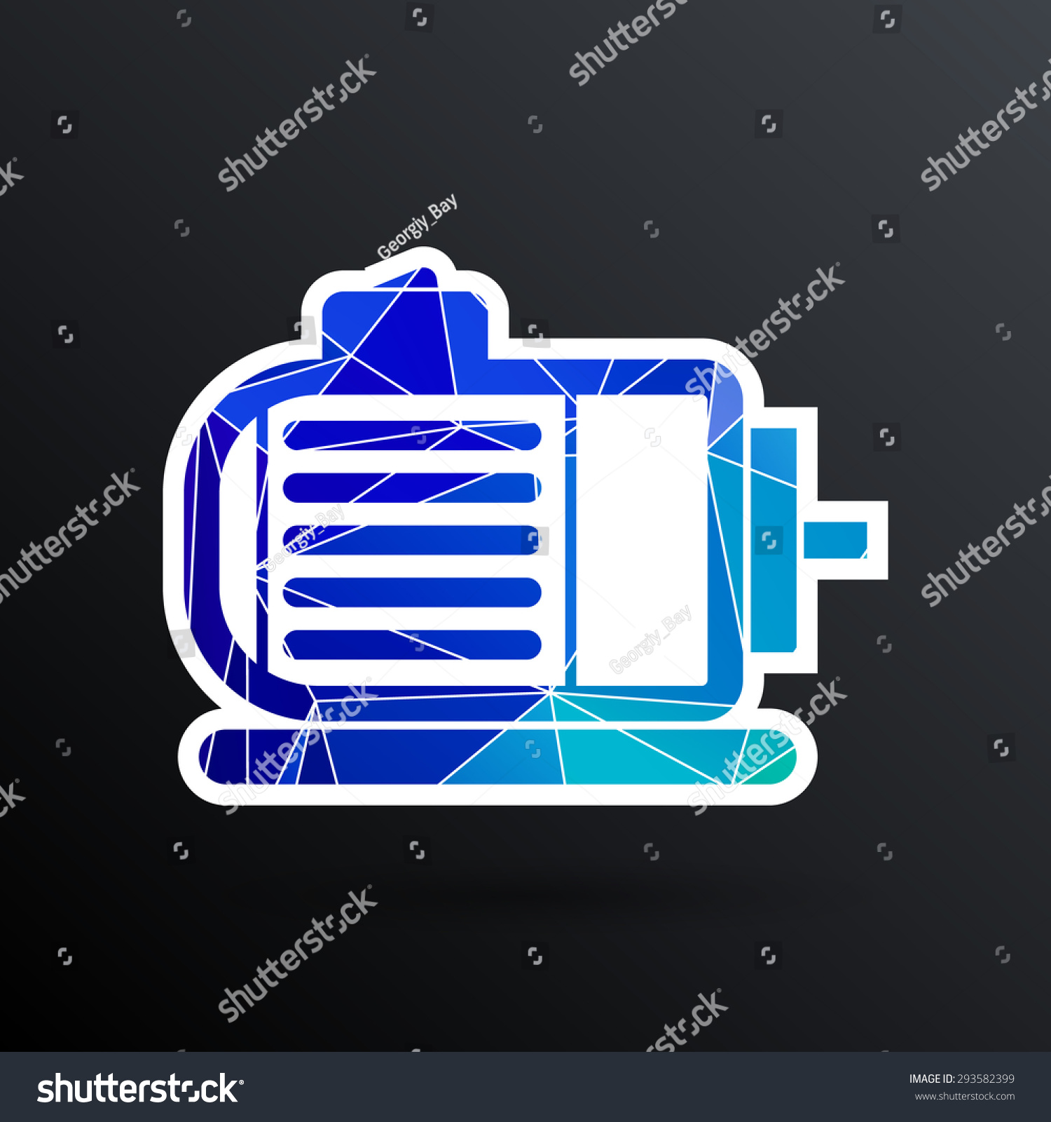 Electric Motor Icon Vector Engine Symbol Stock Vector (Royalty Free