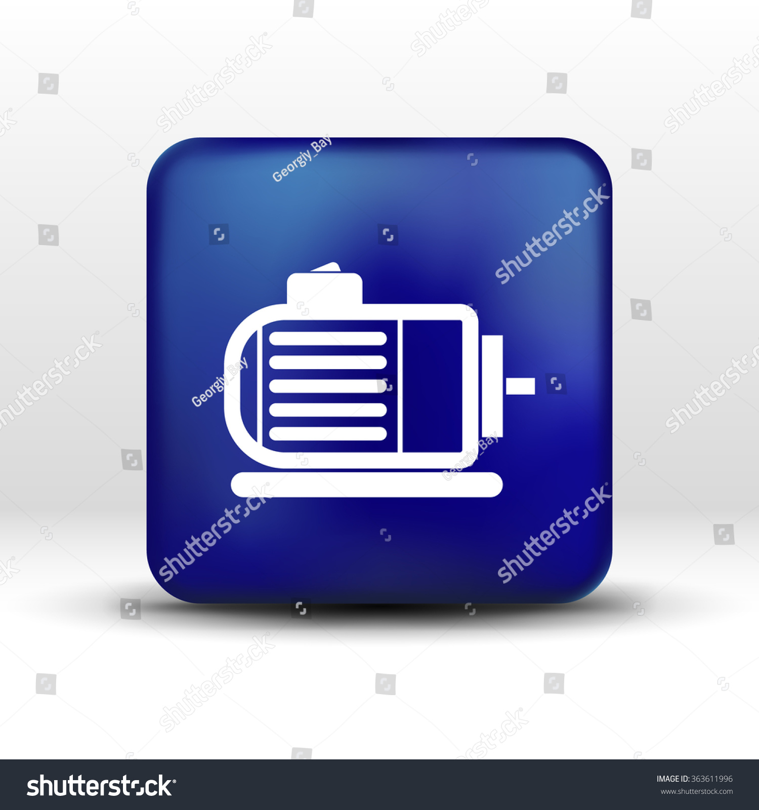 Electric Motor Icon Vector Engine Symbol vector de stock (libre de